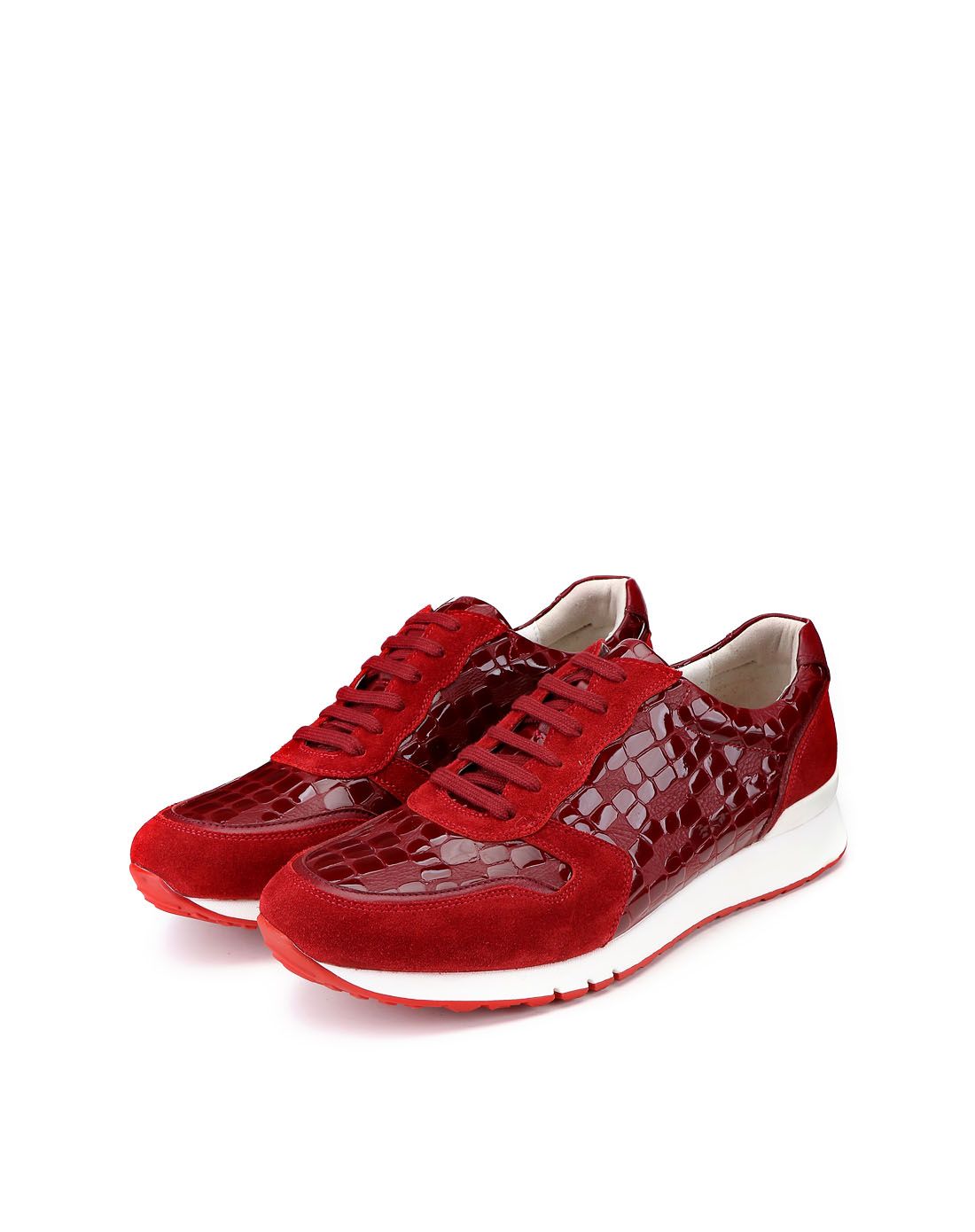 红色/酒红色动感休闲男鞋