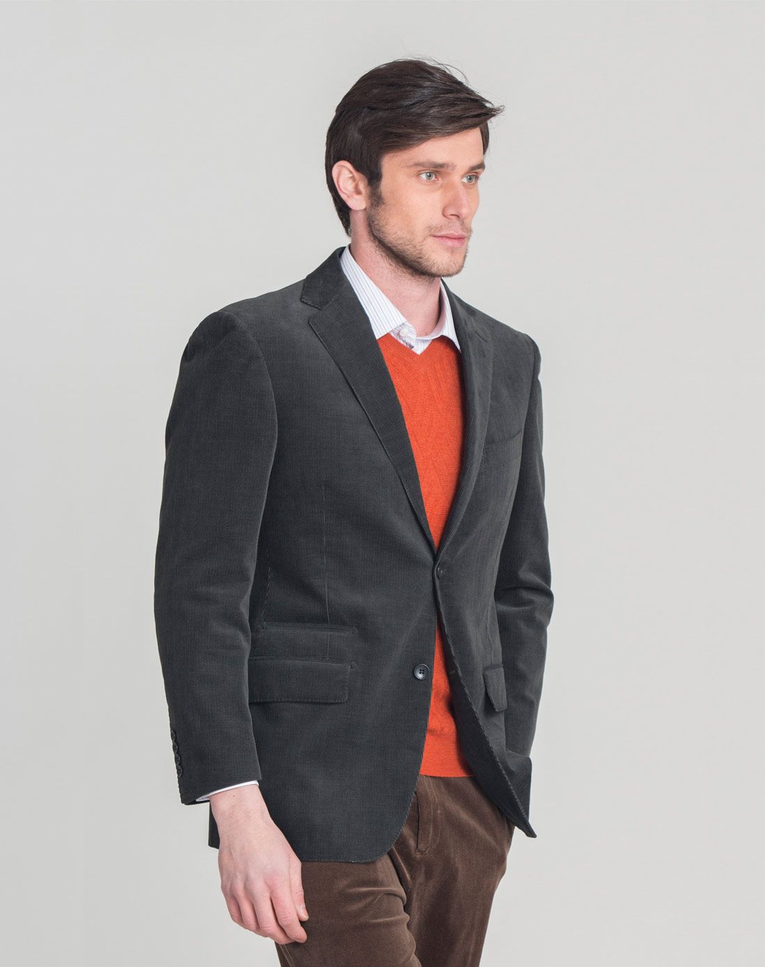 歌德克依&萨里奥托sliaot男装德国纯棉面料灯芯绒手感休闲西服c09311