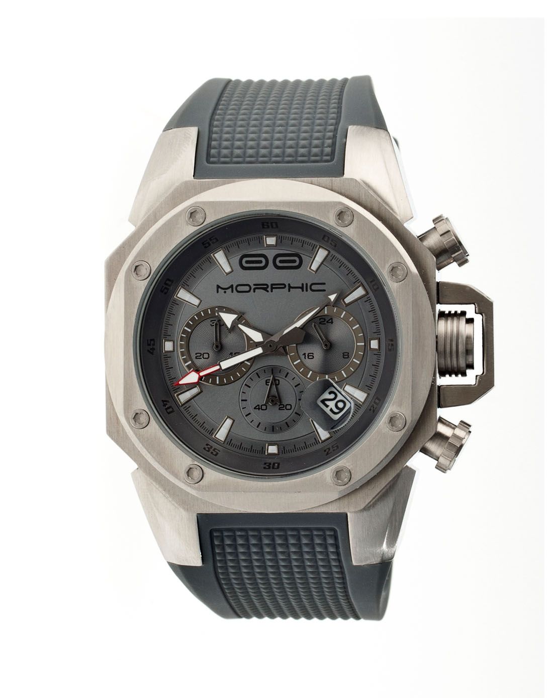 > morphic银色 & 灰色 m35 系列计时腕表mph3503
