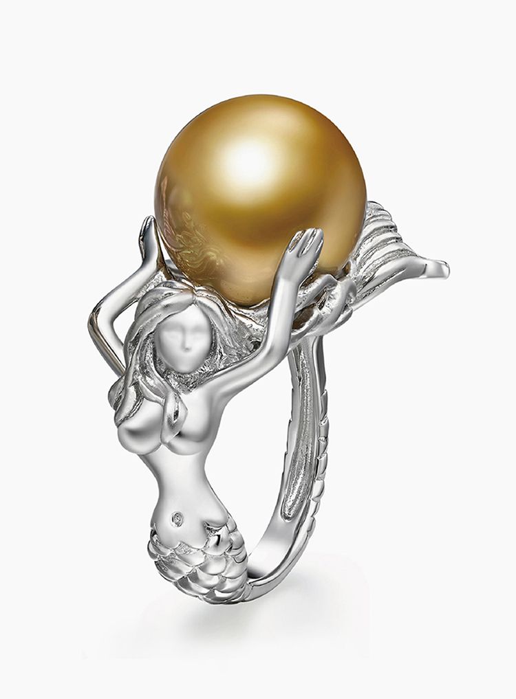 何方珠宝hefang jewelry 美人鱼珍珠戒指(豆沙粉)tr907740r5_唯品会