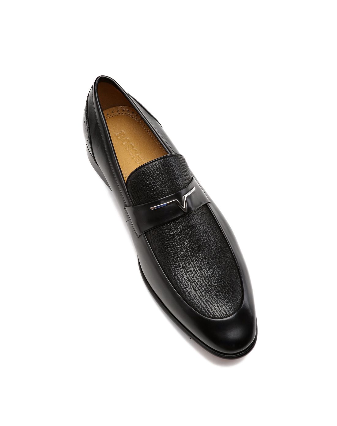 意大利进口 黑色鲨鱼皮/牛皮高档商务皮鞋