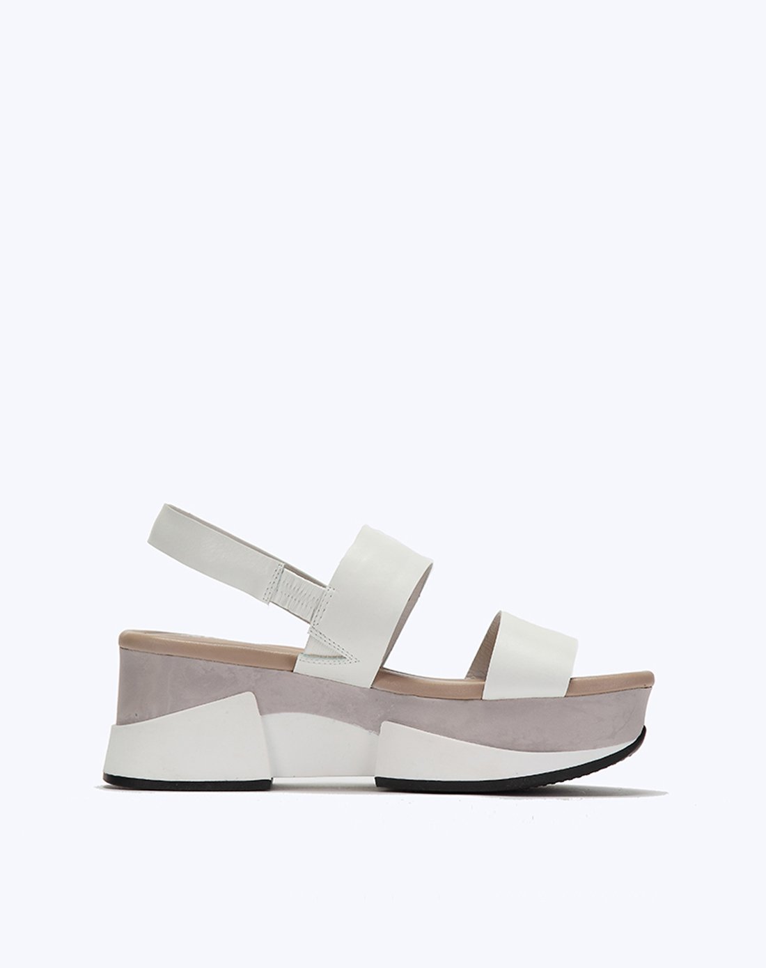 潮流女鞋 入夏必备puzzle女款白色平底中跟皮质凉鞋pxxsd16sx2076whx