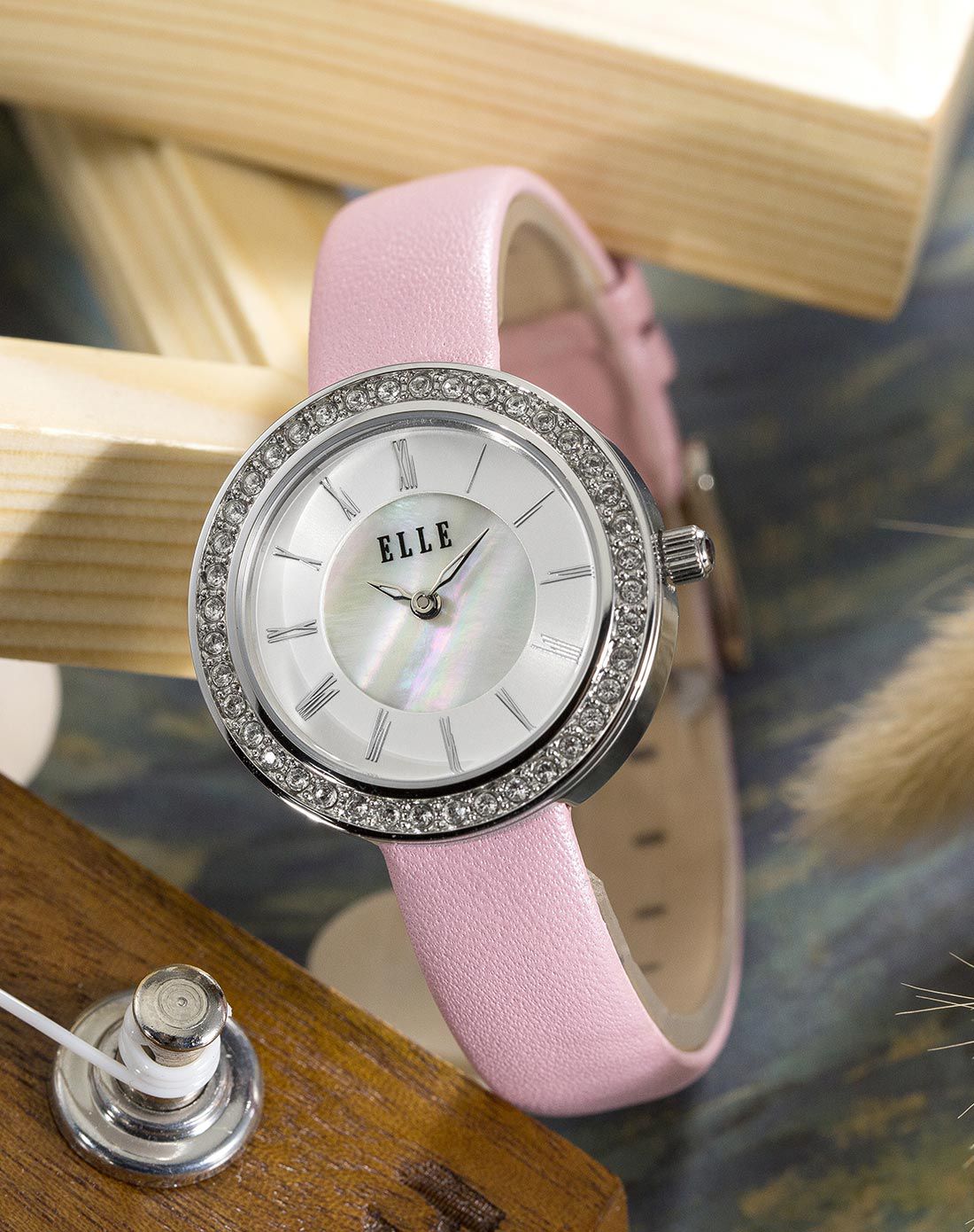 法国优雅elle手表专场 elle 法国奢华镶钻优雅石英女表