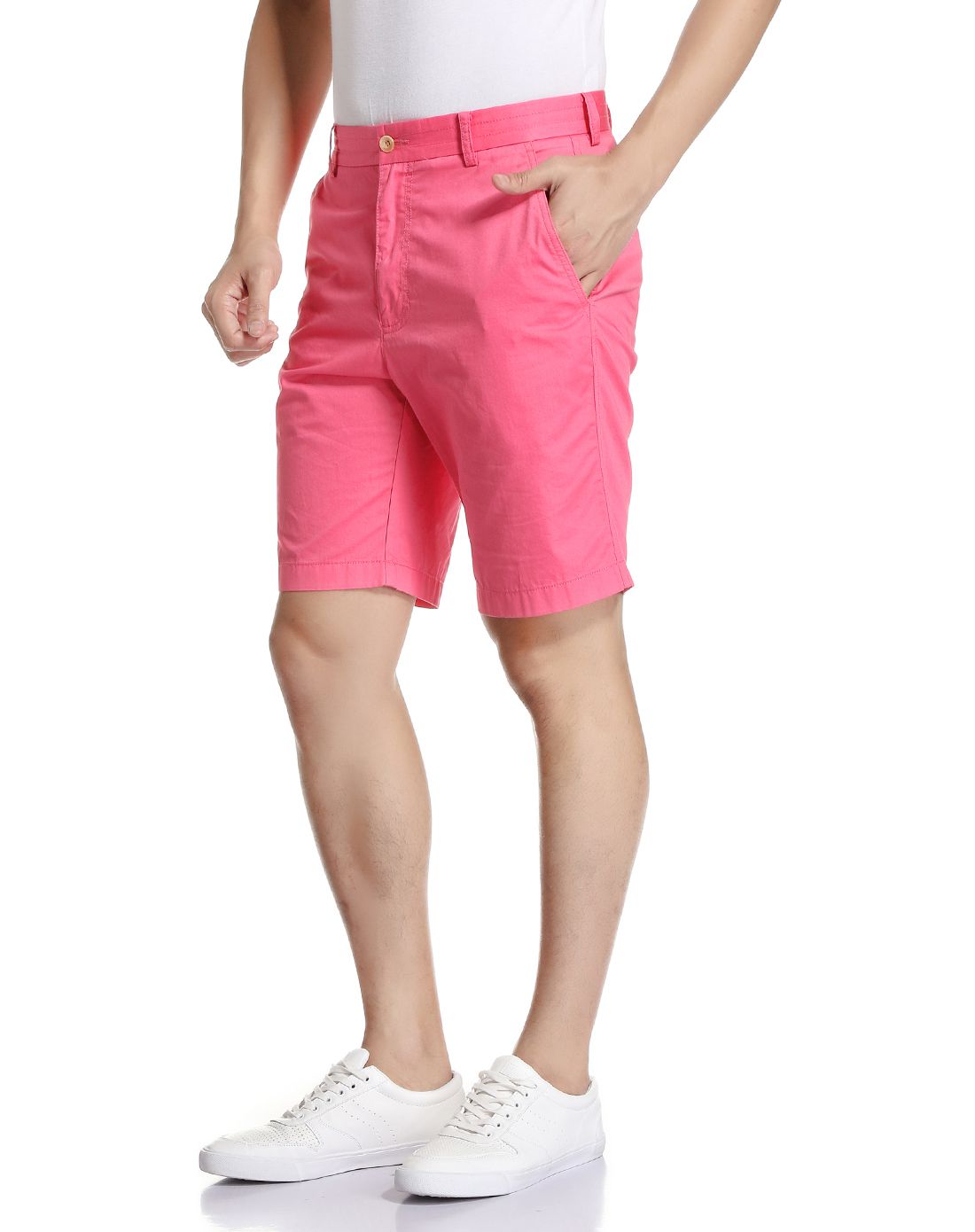 粉红色斯文百搭短裤