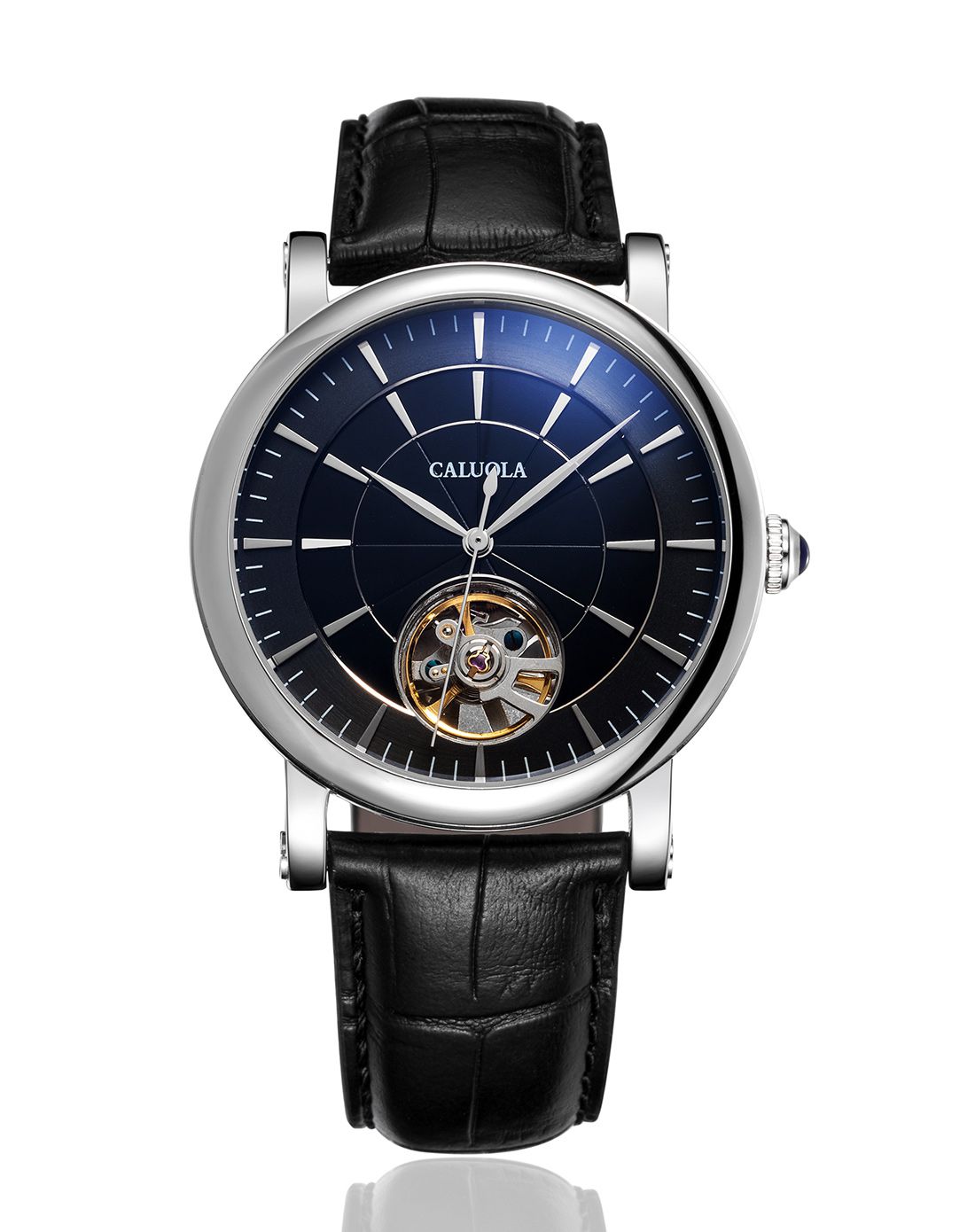 卡罗莱 飞轮镂空机械男表