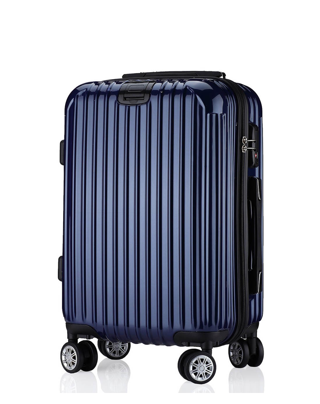 trablog靓丽蓝色镜面28寸拉杆箱