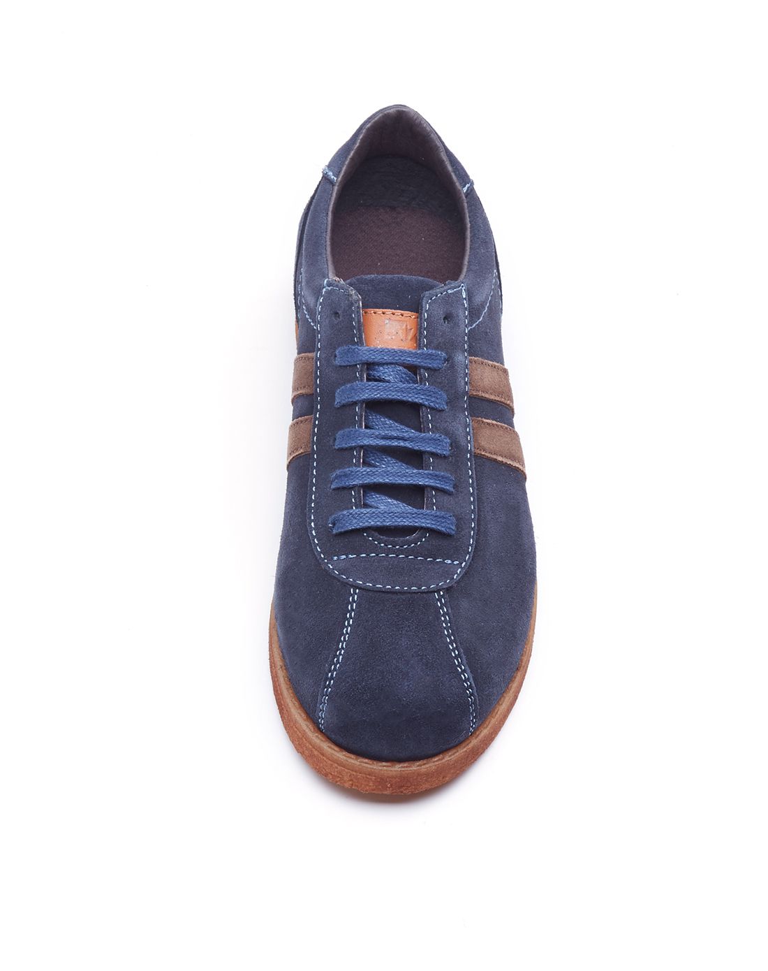 意大利lumberjack男女暖冬鞋靴系列男款海军蓝/棕色反绒皮复古慢跑鞋