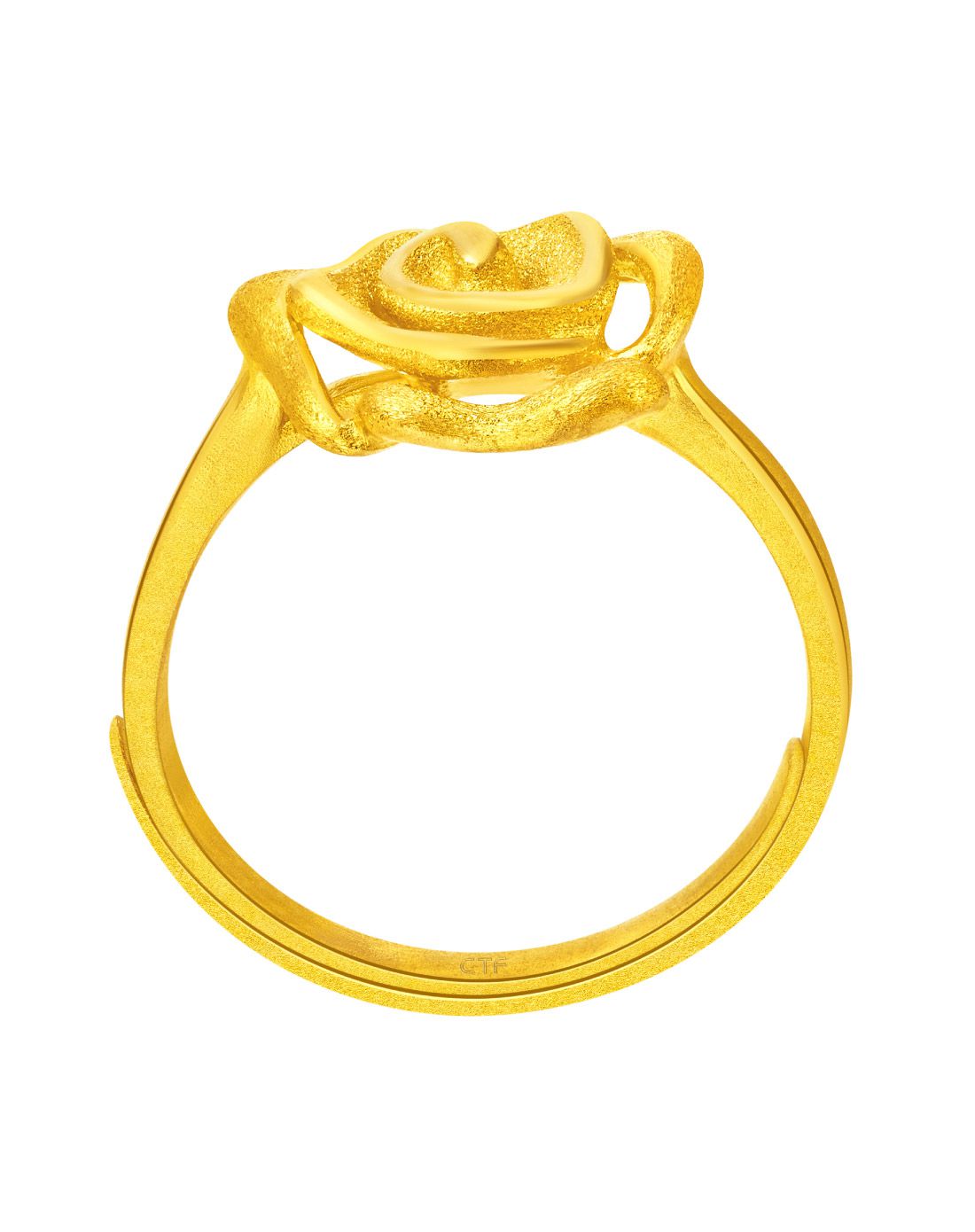 周大福 【网络专款】七夕玫瑰黄金戒指(计价)