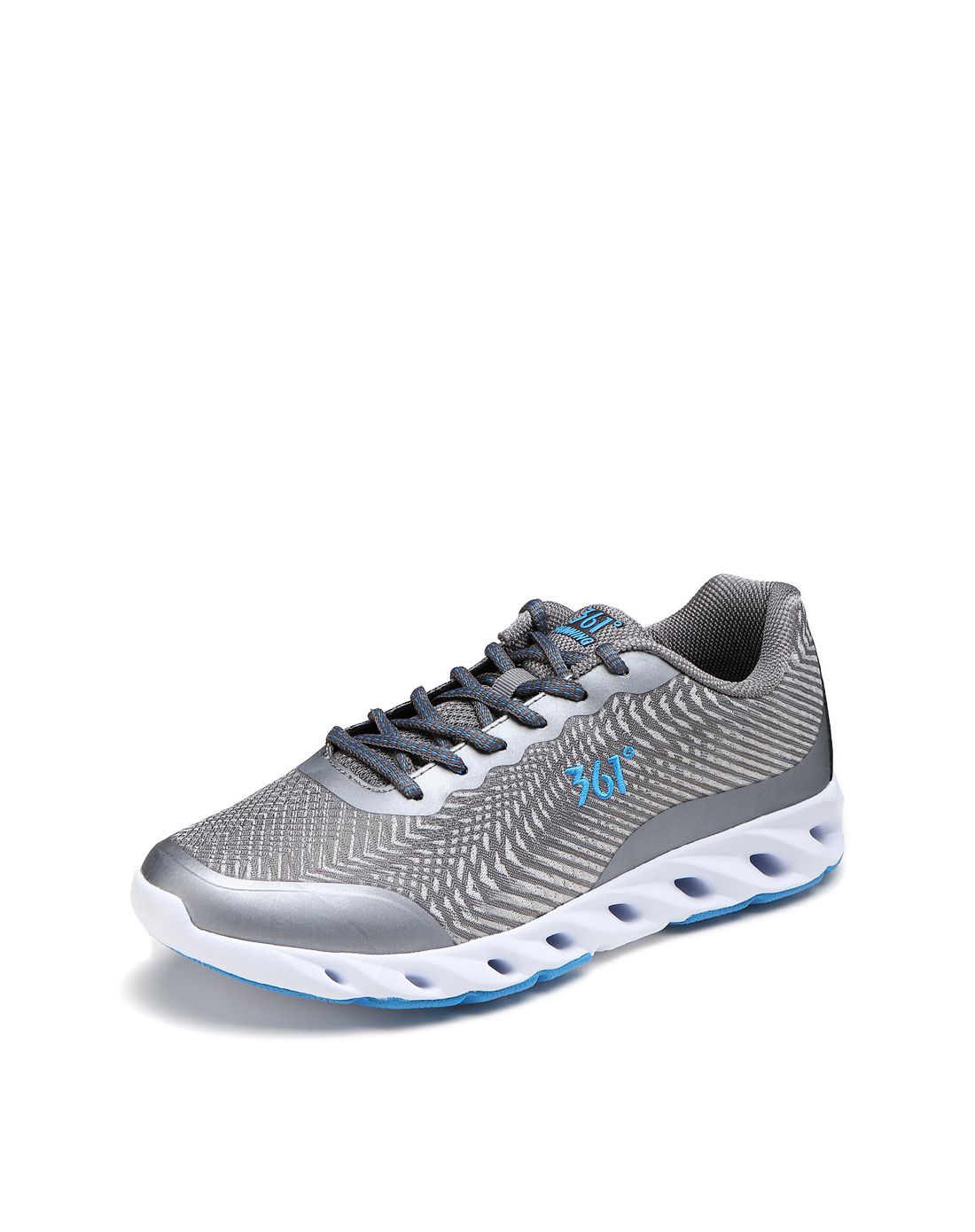 361°男士炫彩鞋服专场缓震抓地 男款常规跑鞋 跑鞋系列灰色/蓝色