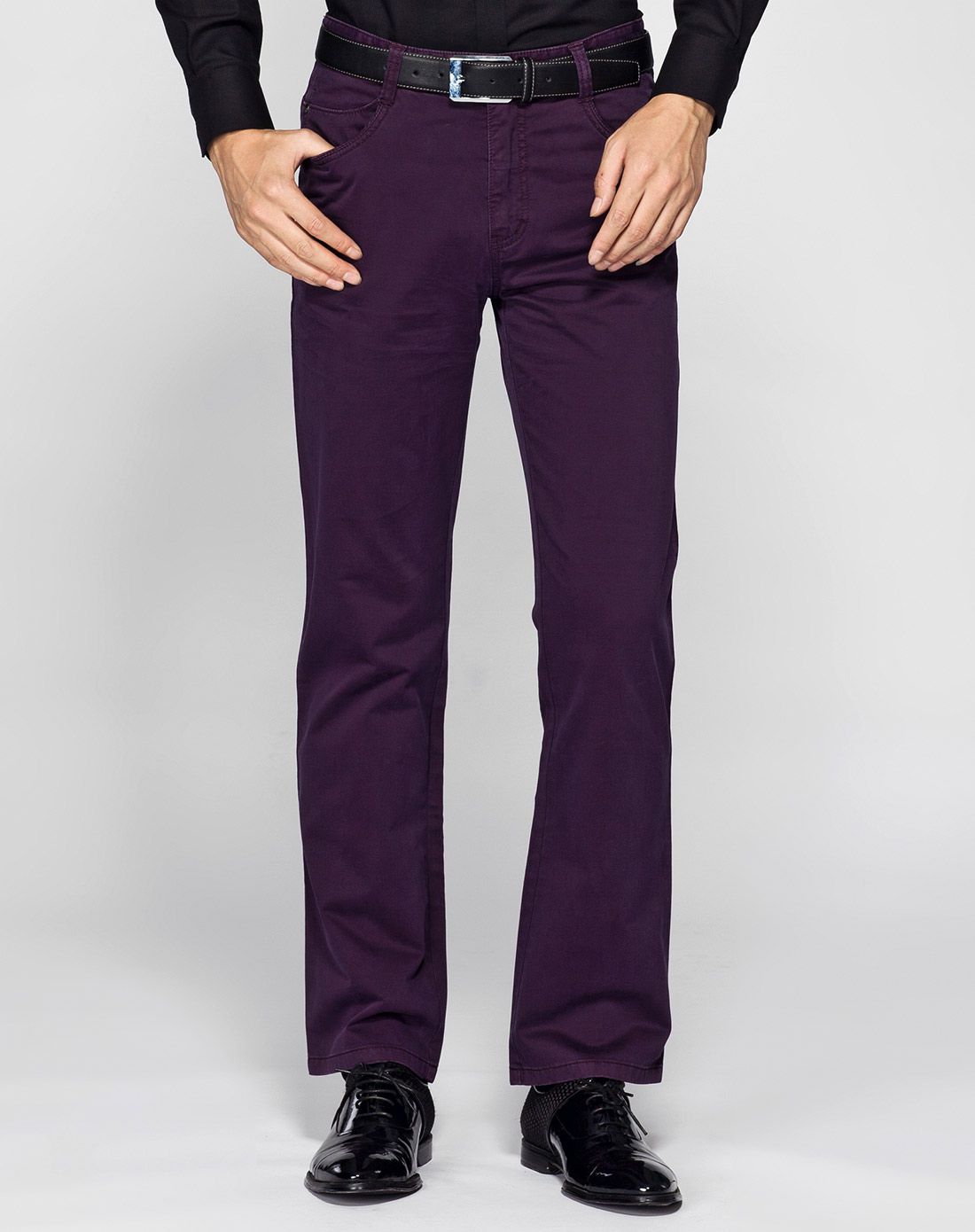 雅戈尔 男士休闲裤直筒版棉水洗裤