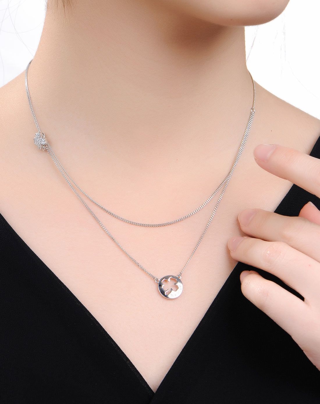 四叶草时尚款双套链