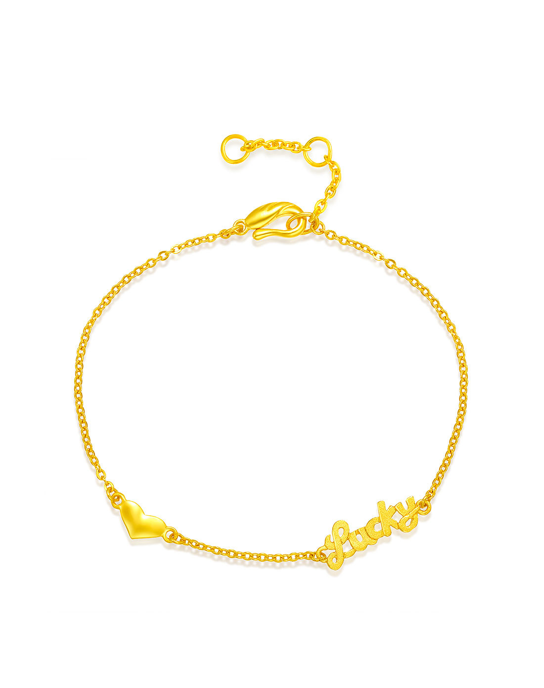 曼卡龙 足金【幸运心】手链约3.8克