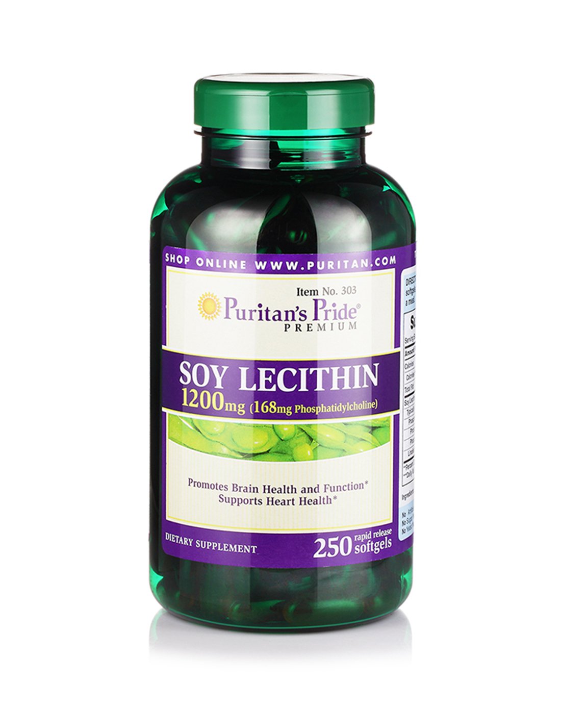 【血液健康】美国普丽普莱 浓缩大豆卵磷脂软胶囊 1200mg*250粒