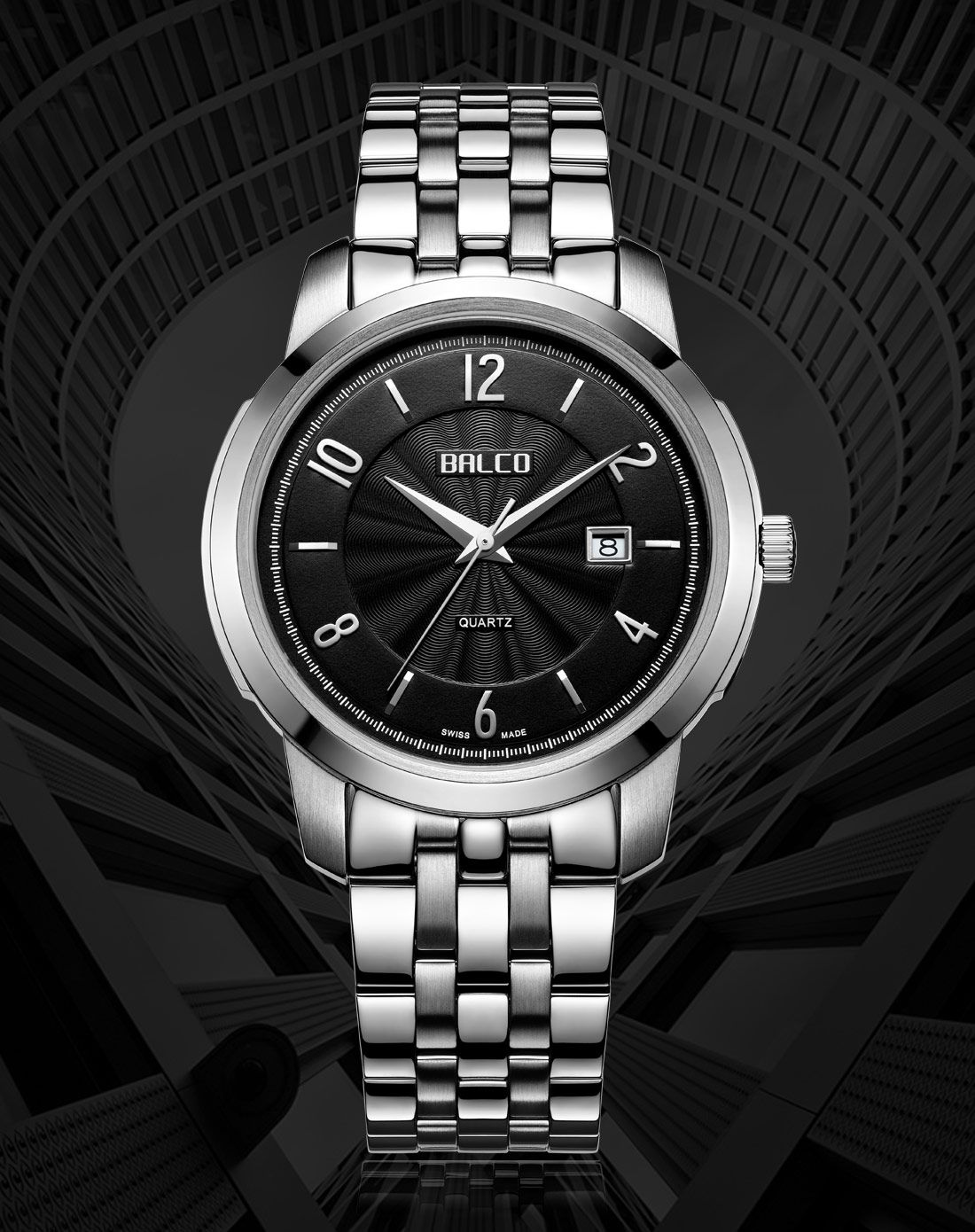 瑞士拜戈balco手表专场 瑞士拜戈 【网络特供】经典黑面石英男表