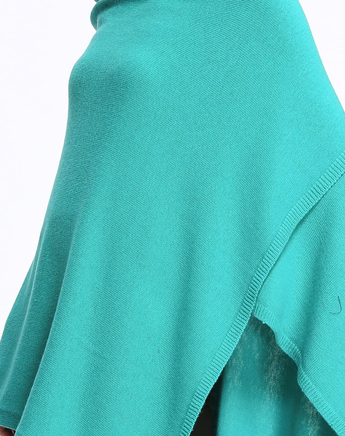 超细美丽诺羊毛艳绿色时尚披肩