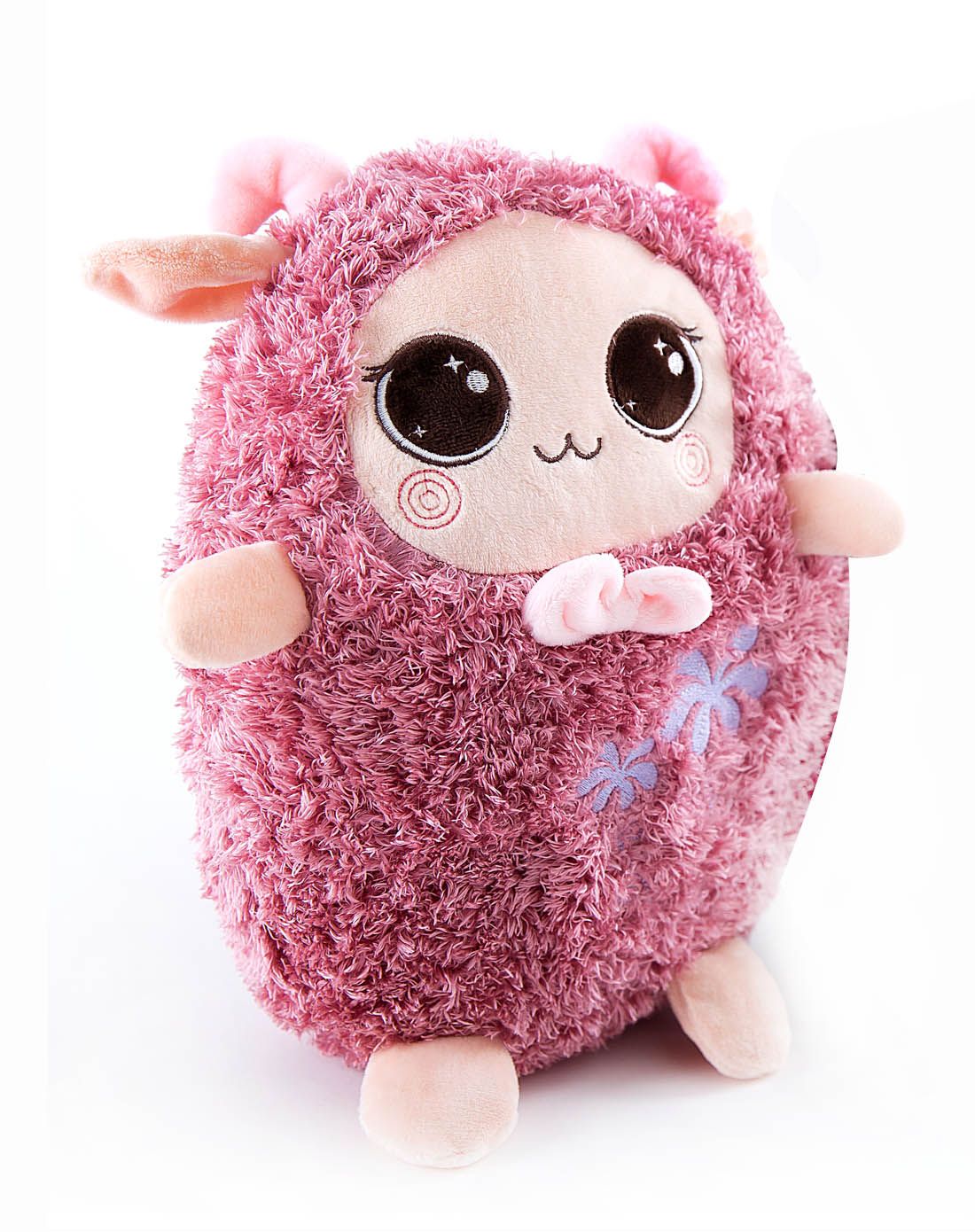 韩版毛绒玩具 球球羊粉色