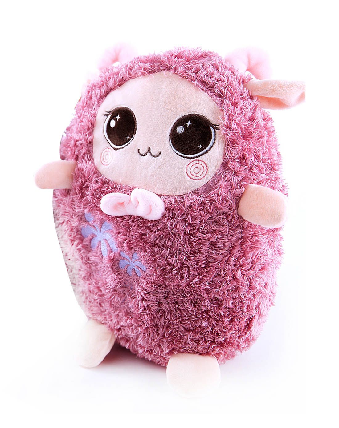 韩版毛绒玩具 球球羊粉色