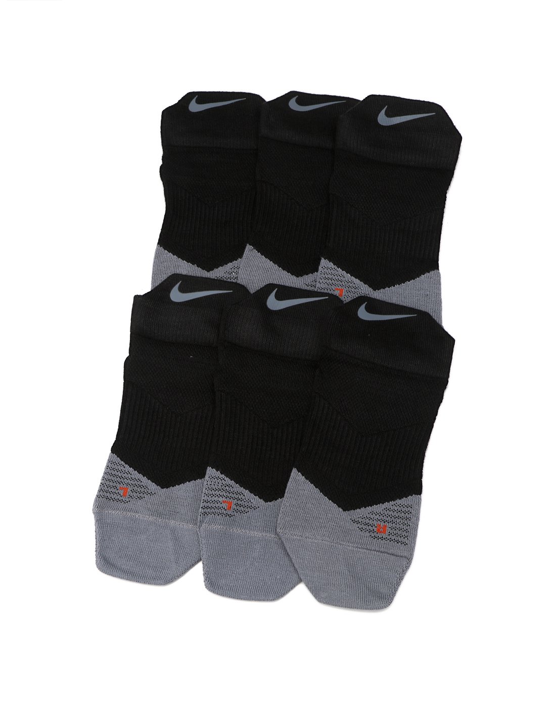 排汗吸湿 男款袜子 三双装黑/灰色