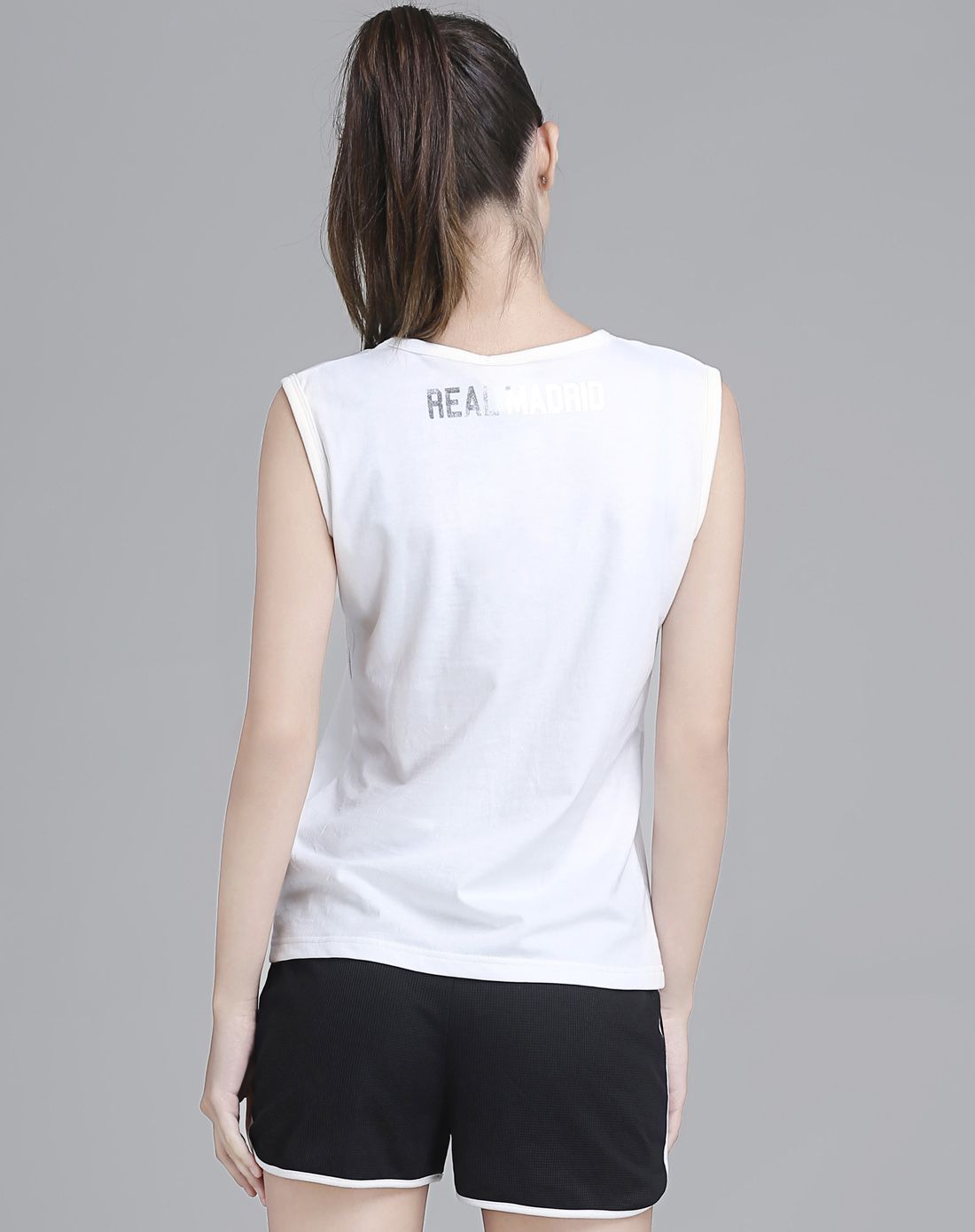 珠光印 女款运动无袖t恤 时尚