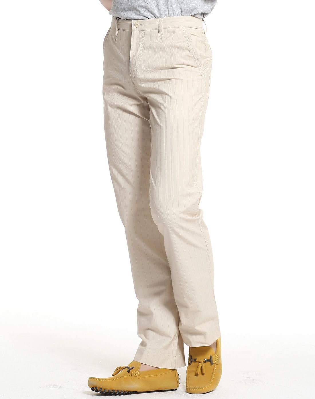 浅米色休闲时尚西裤