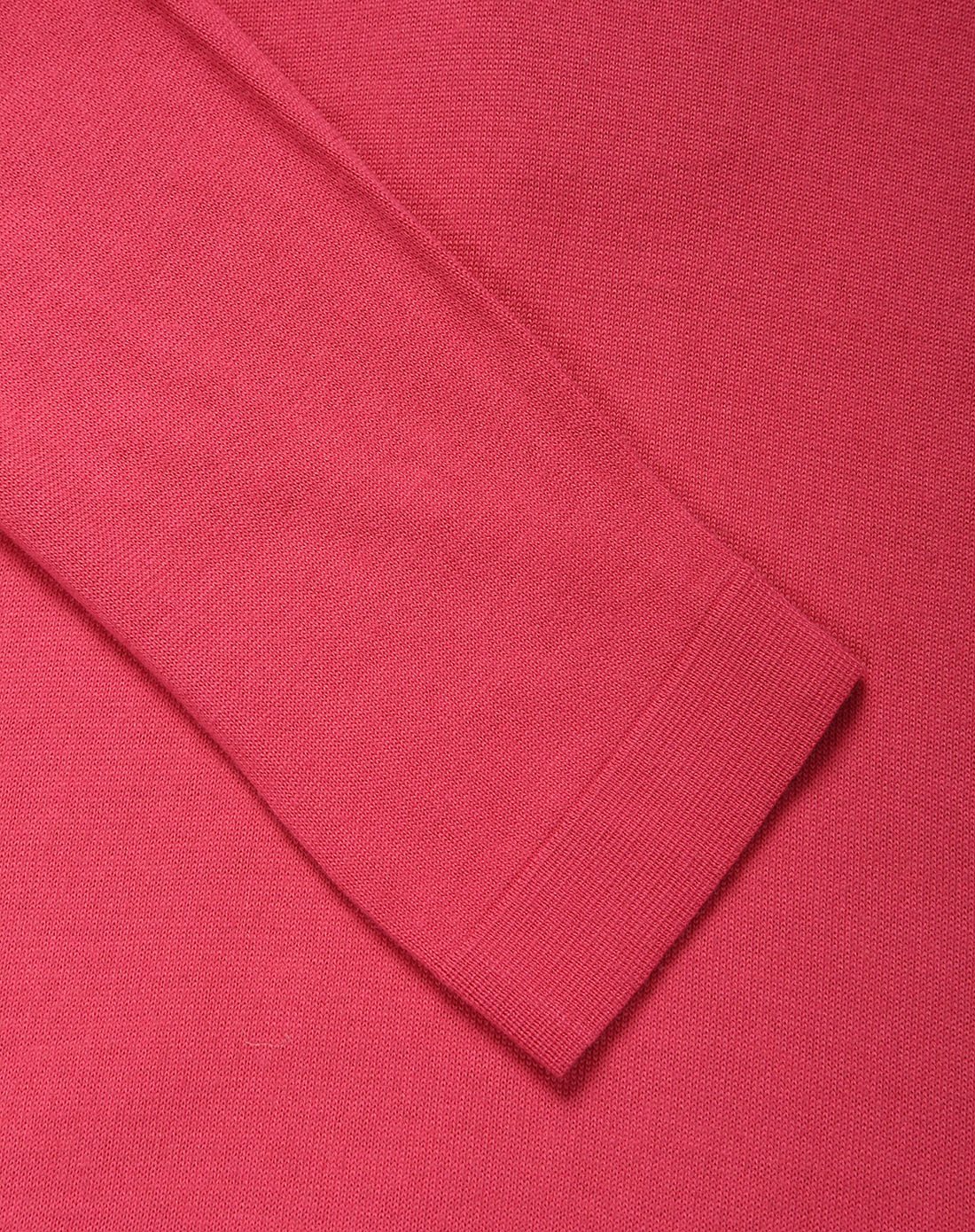 夏姿陈男款洋红色羊毛衫