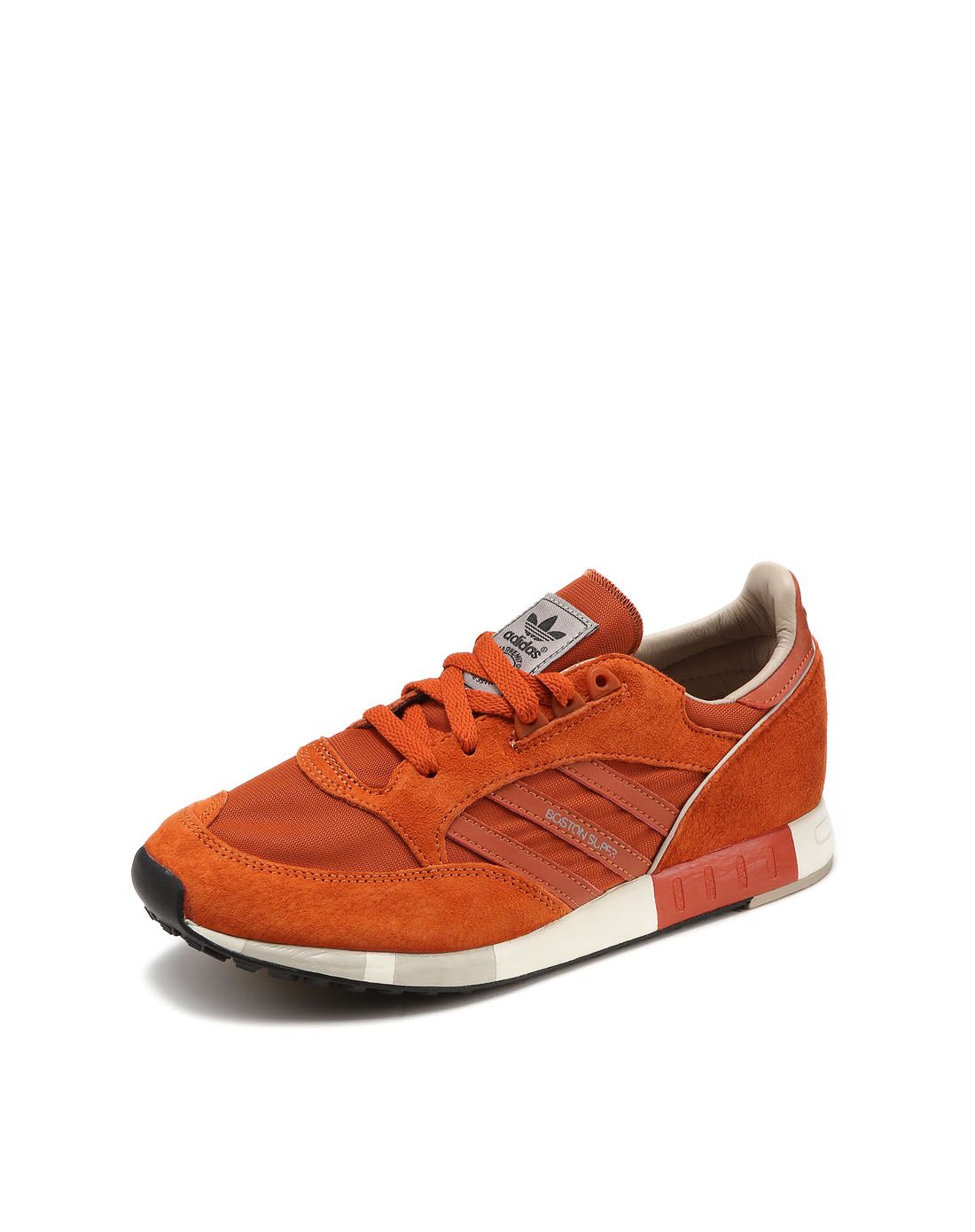 boston super 中性款橙红配暗红色运动休闲鞋