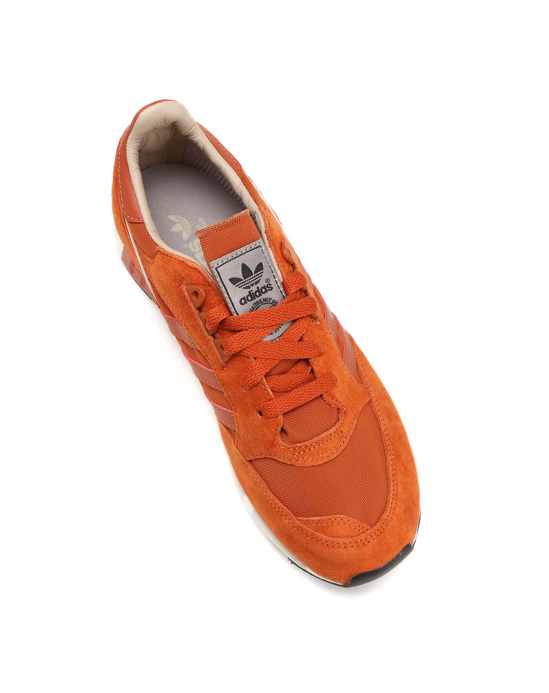 boston super 中性款橙红配暗红色运动休闲鞋