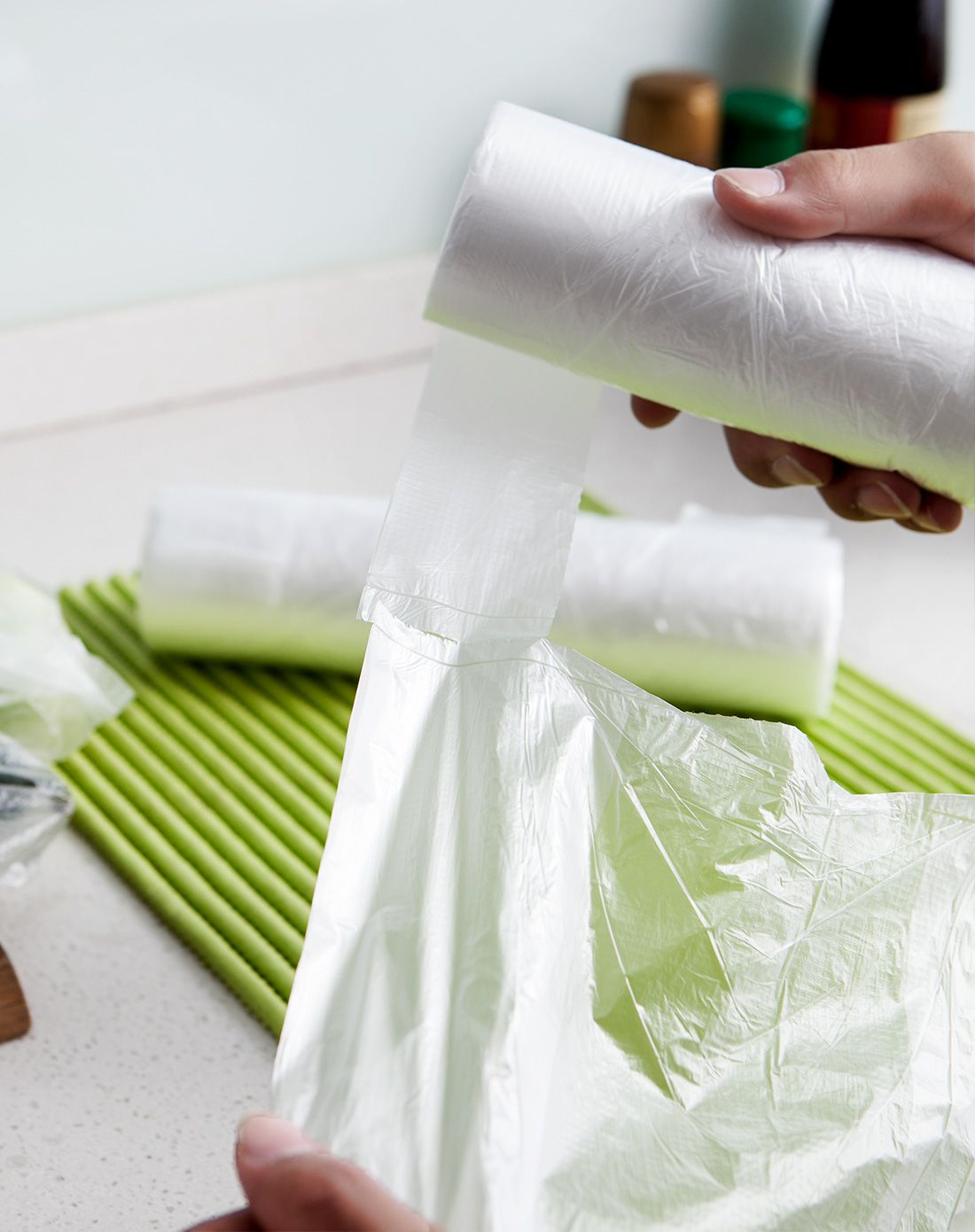 jm居家良品加厚背心点断式食物保鲜袋100只单卷(2卷入-大号)