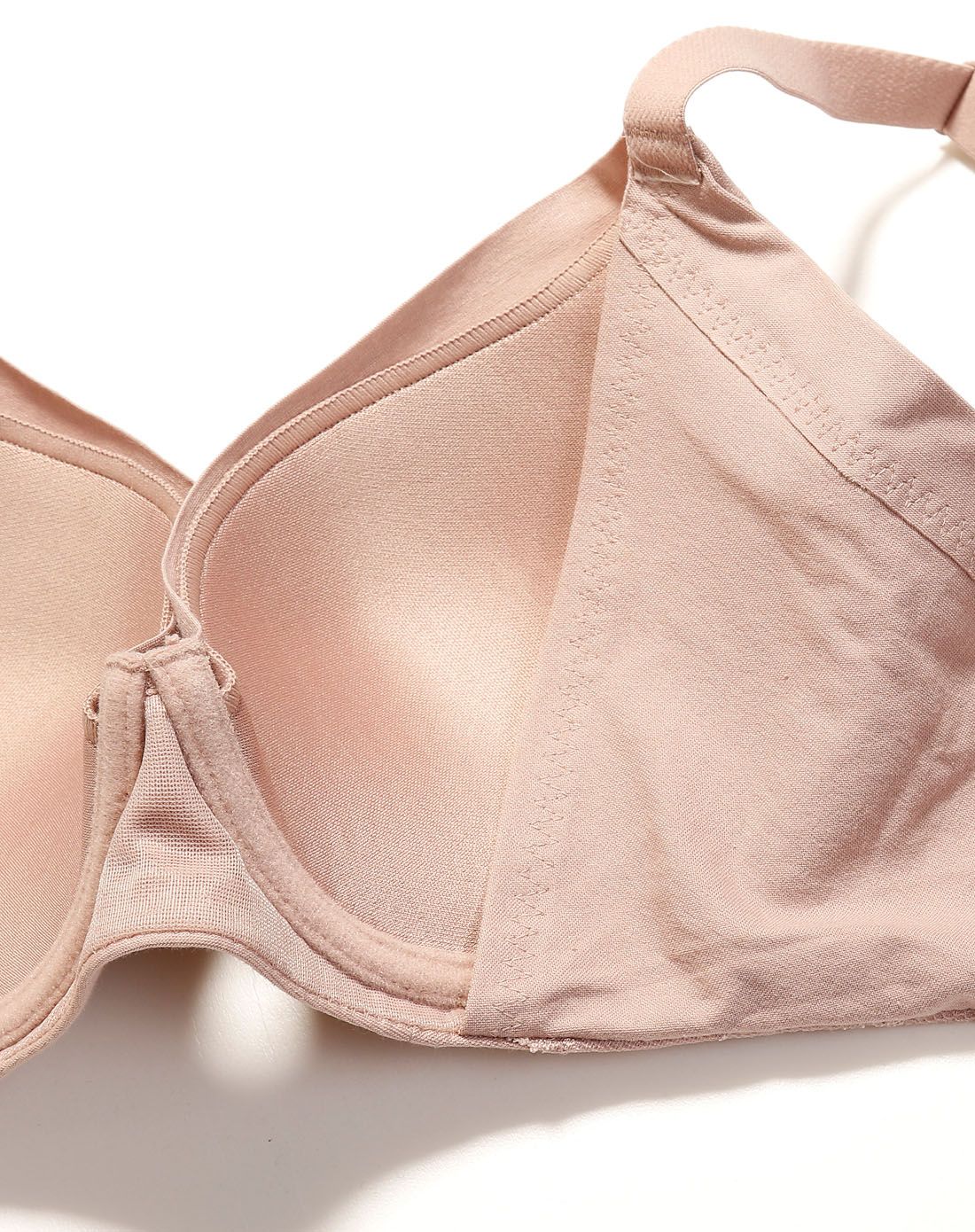 爱慕集团内衣男女modelab浅豆沙色舒适透气3/4上薄下厚杯文胸ad11381