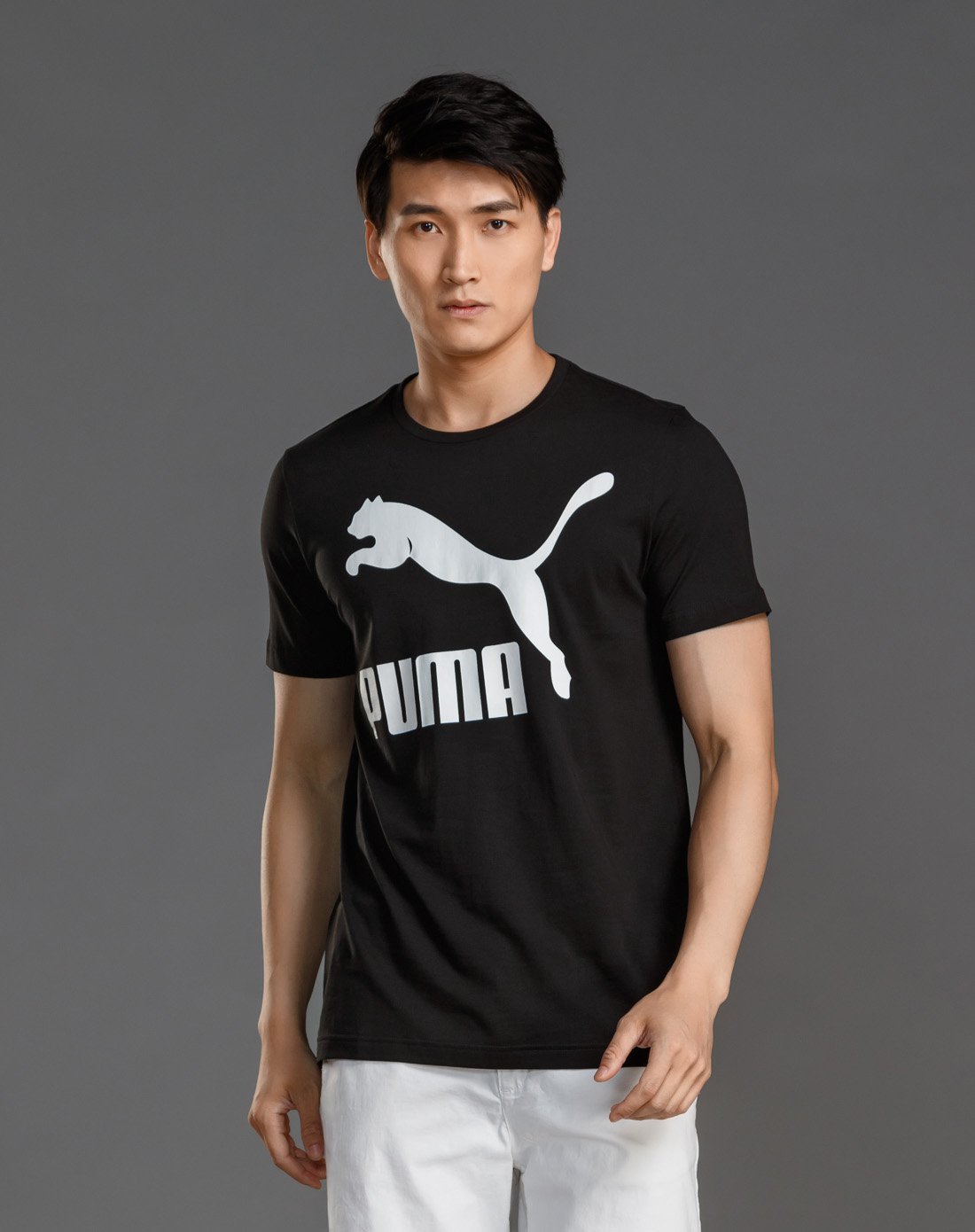 彪马puma棉质logo 男款运动短袖t恤