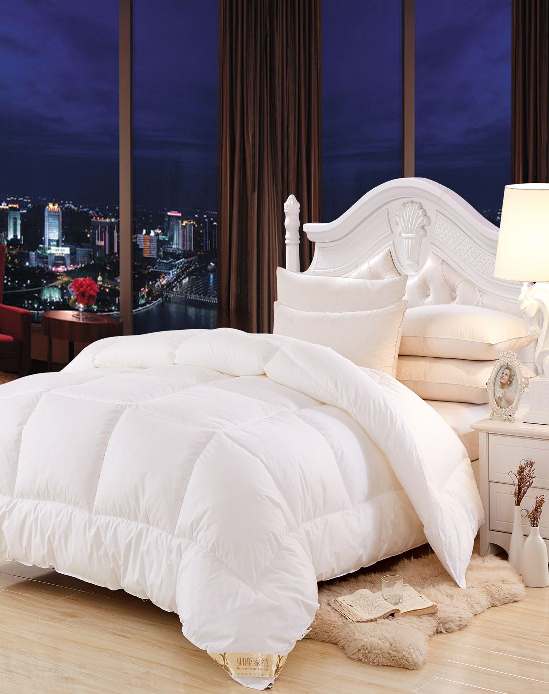 纯棉防雨布五星酒店超柔羽丝绒被220*240cm (7斤)