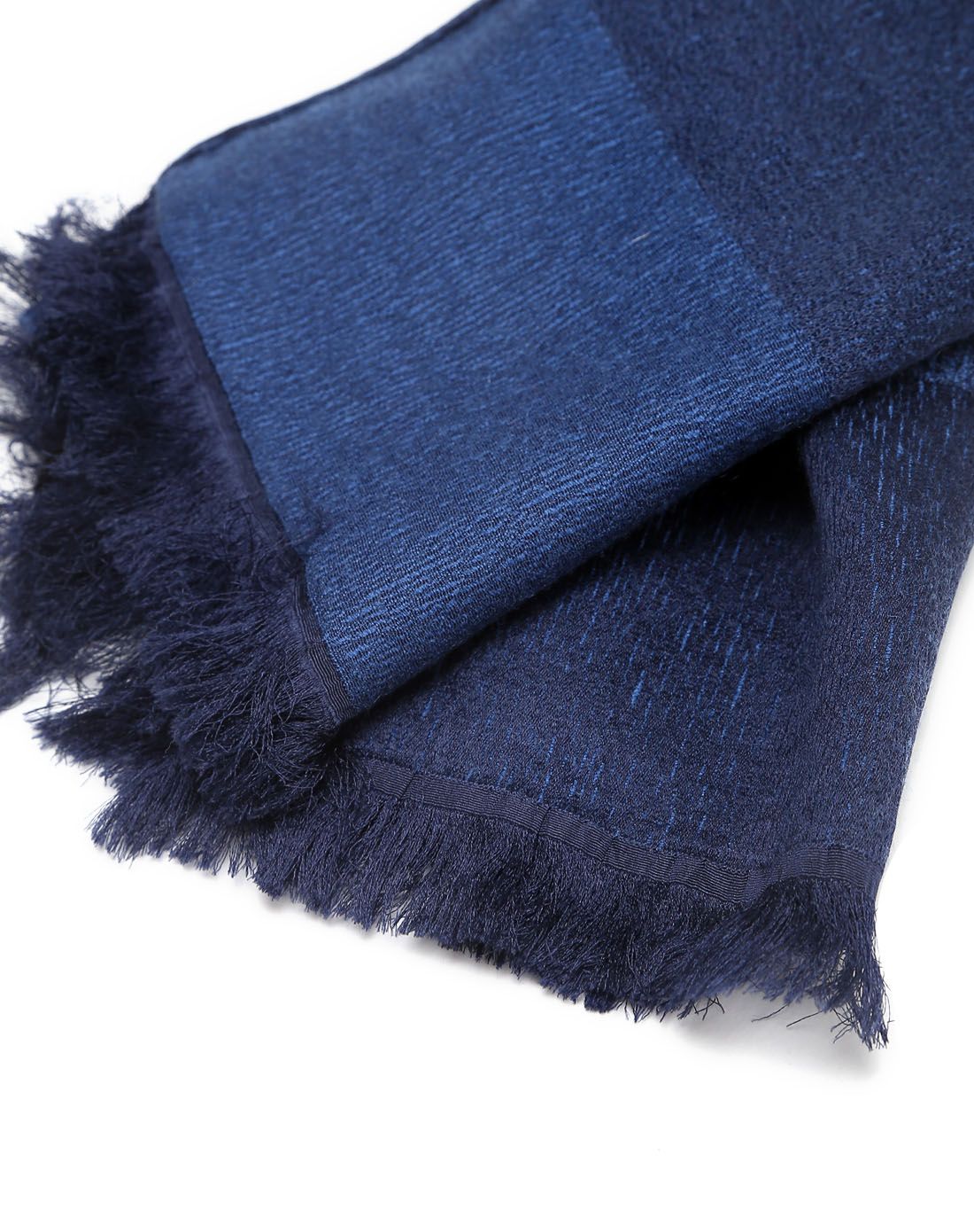 深蓝色时尚简约围巾