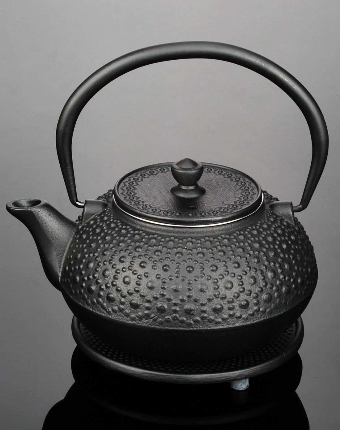 束氏无涂层生铁壶铸铁龟甲纹大容量铁茶壶