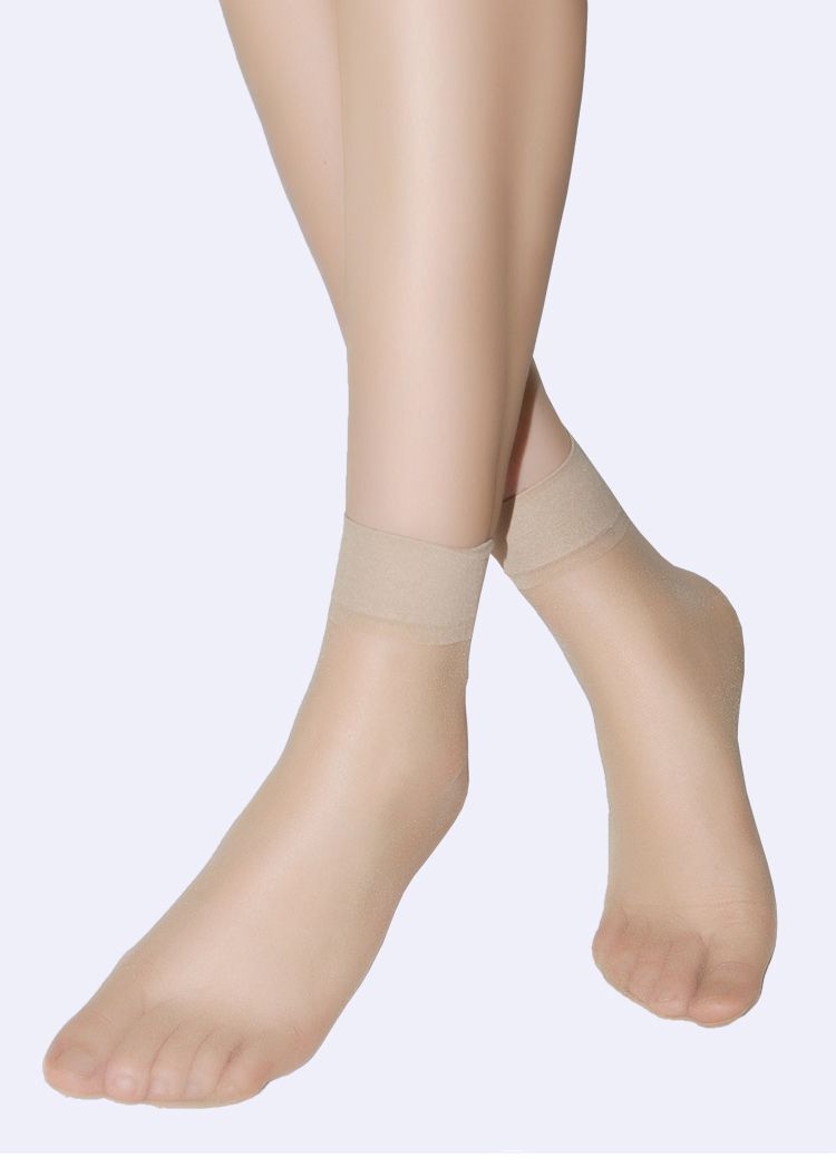 pierre cardin 6双装7d超薄隐形雪纺丝亲肤短袜肤色