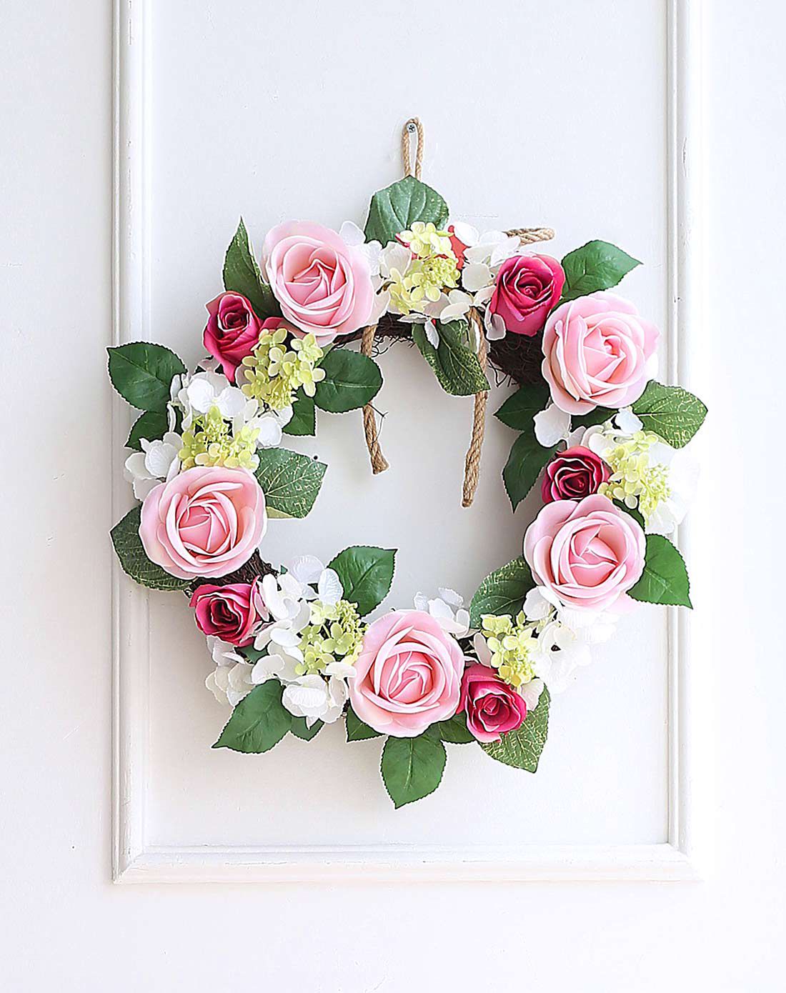 安娜玫瑰花环墙面装饰壁饰/大号