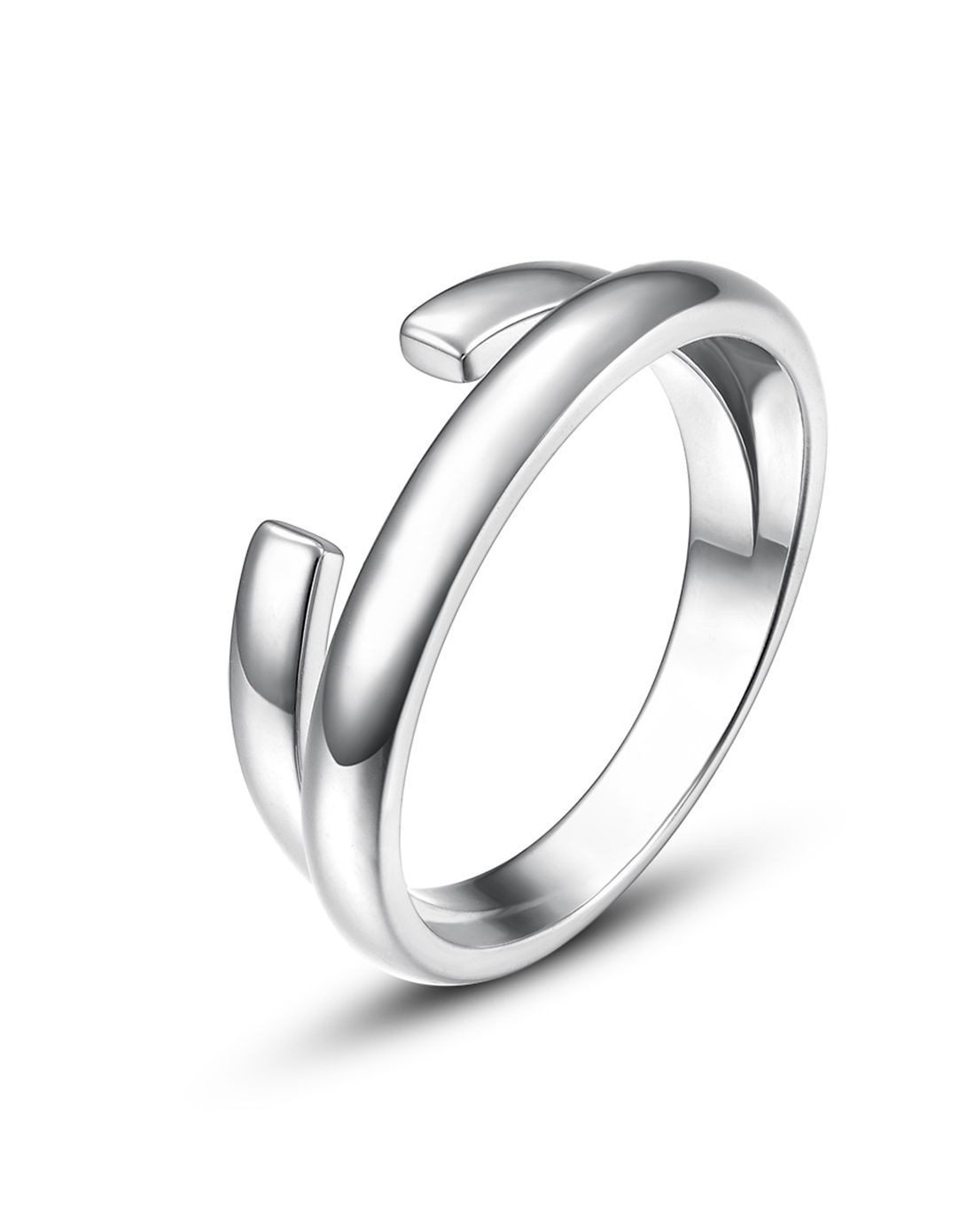 首发-明星设计款s925银双环戒指