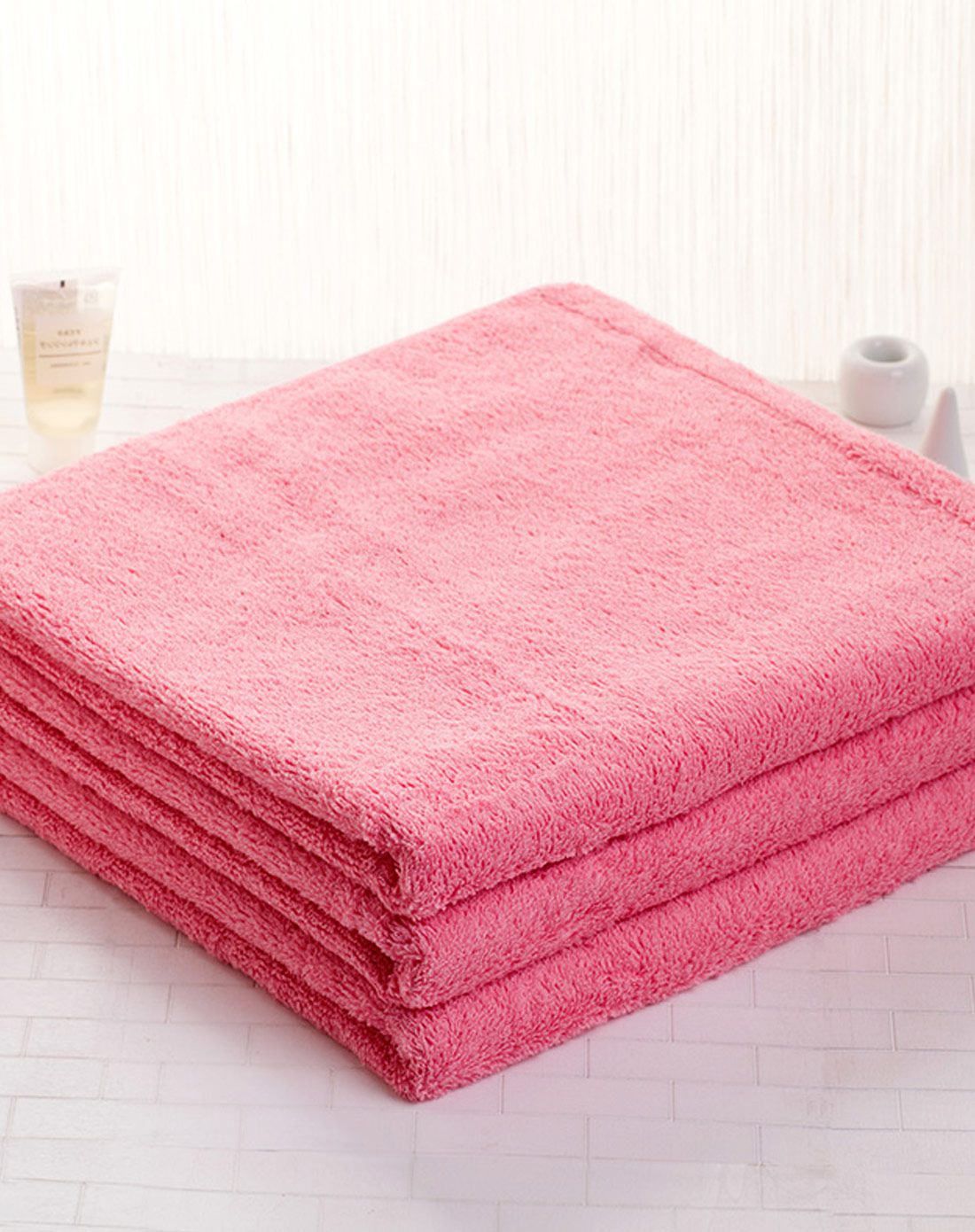 日本皇室御用毛巾-内野专场泰国进口速干素色系浴巾粉色lw160423a-p