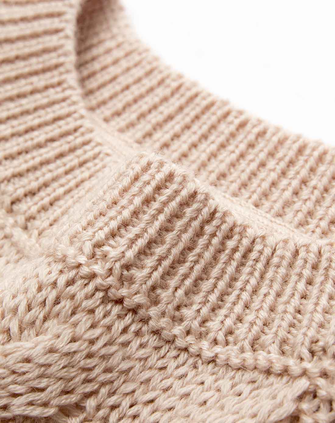 lavi女童香槟色套头绣花毛衣