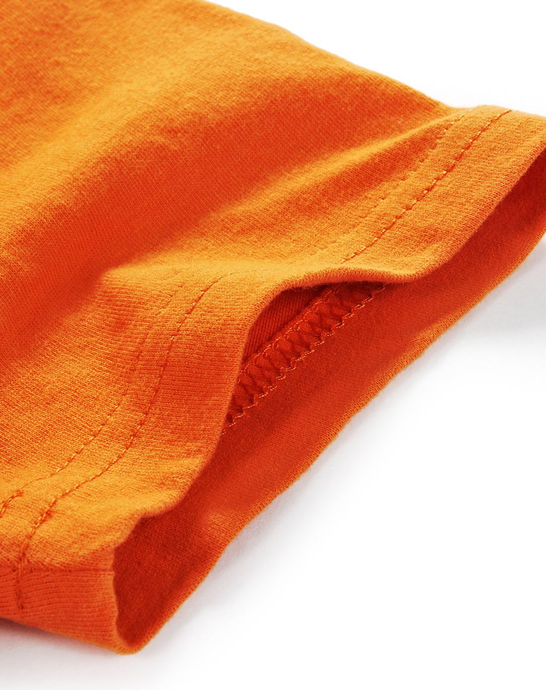 男童鲜橙色短袖t恤