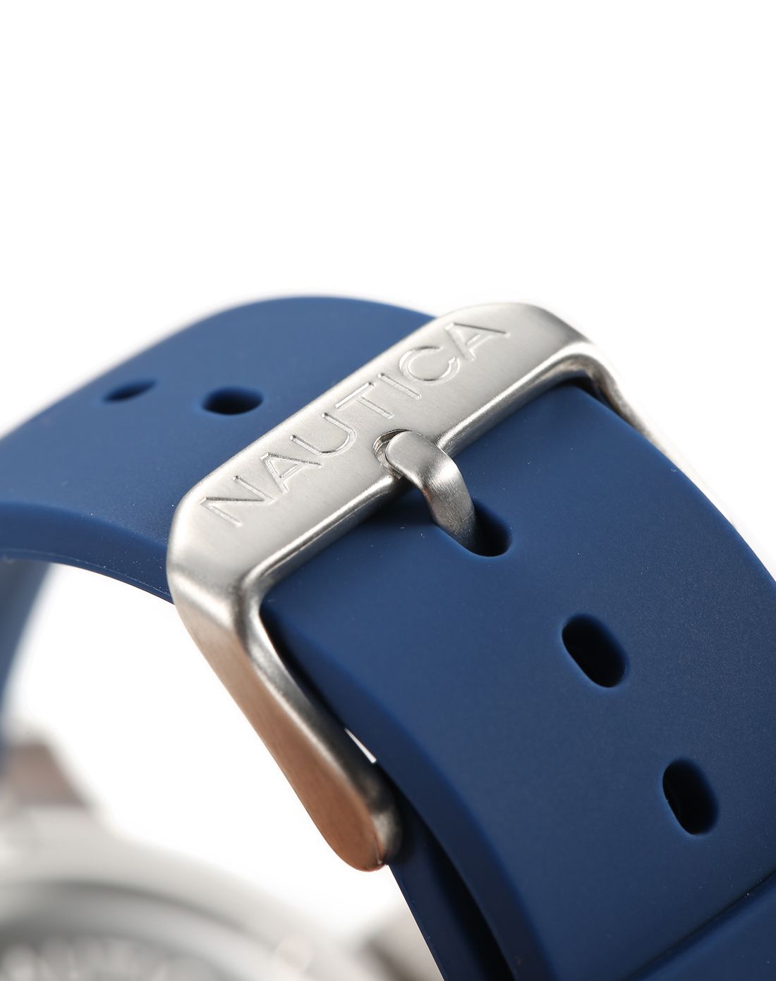 诺帝卡nautica男款藏蓝色硅胶表带蓝盘石英手表nai09511g