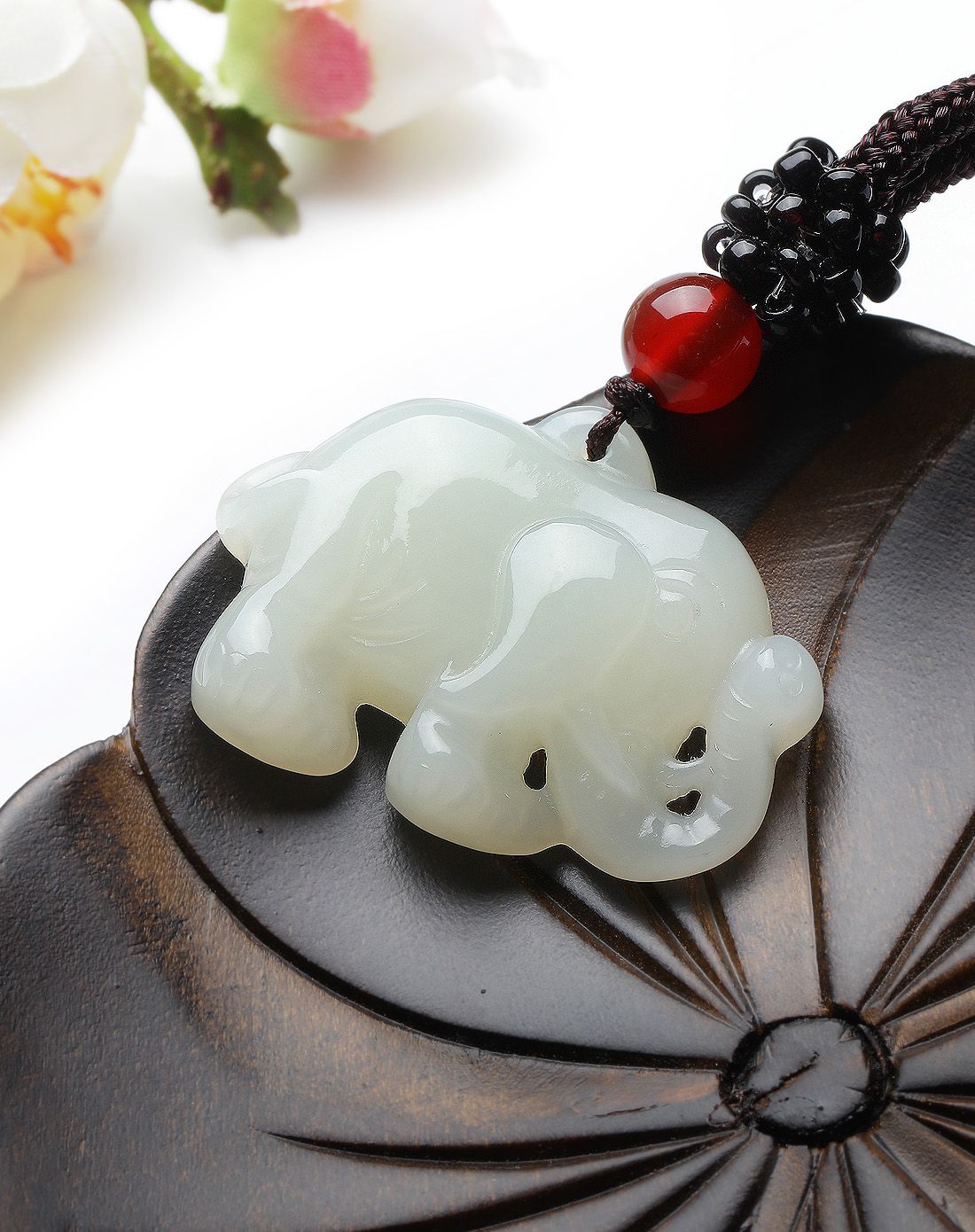 aznavour 天然和田玉太平有象吊坠