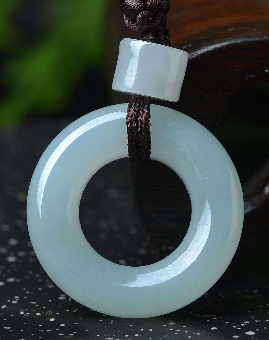 亿珍阁 天然翡翠圆环平安扣吊坠 含绳(附证书)