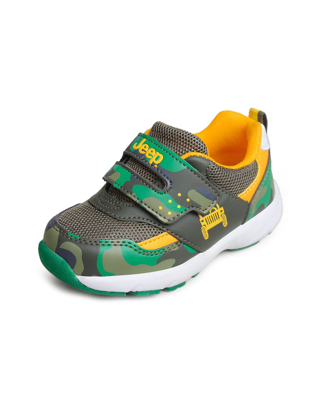 吉普儿童军绿迷彩机能鞋