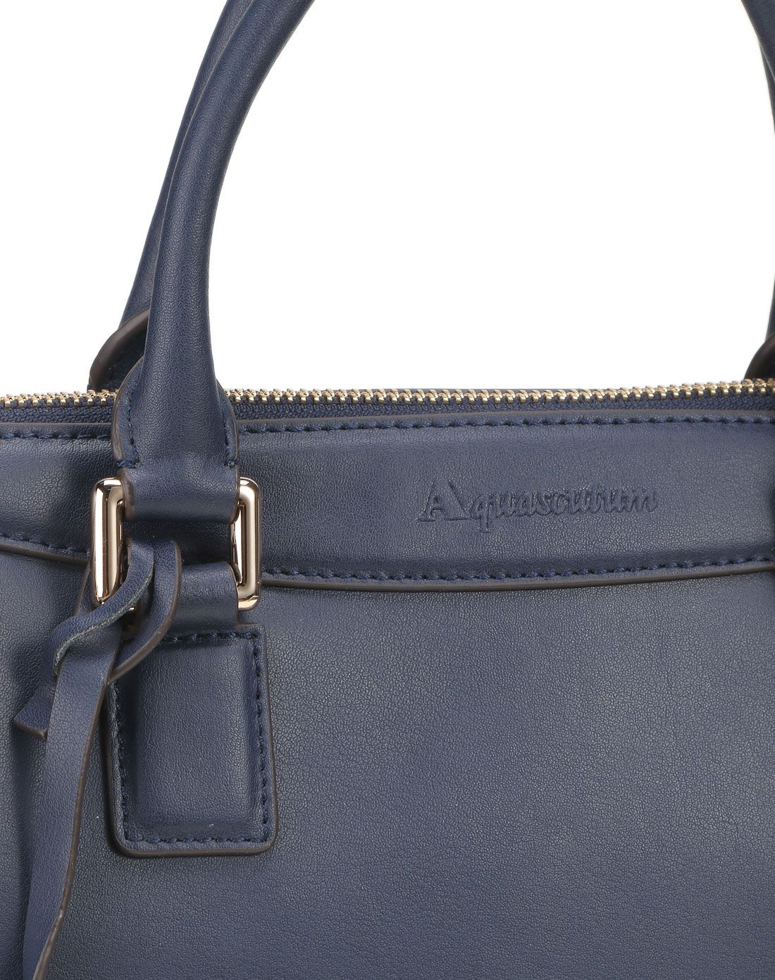 aquascutum雅格狮丹轻奢皮具专场女款蓝色简约职场手提包ghbf0l-ingm