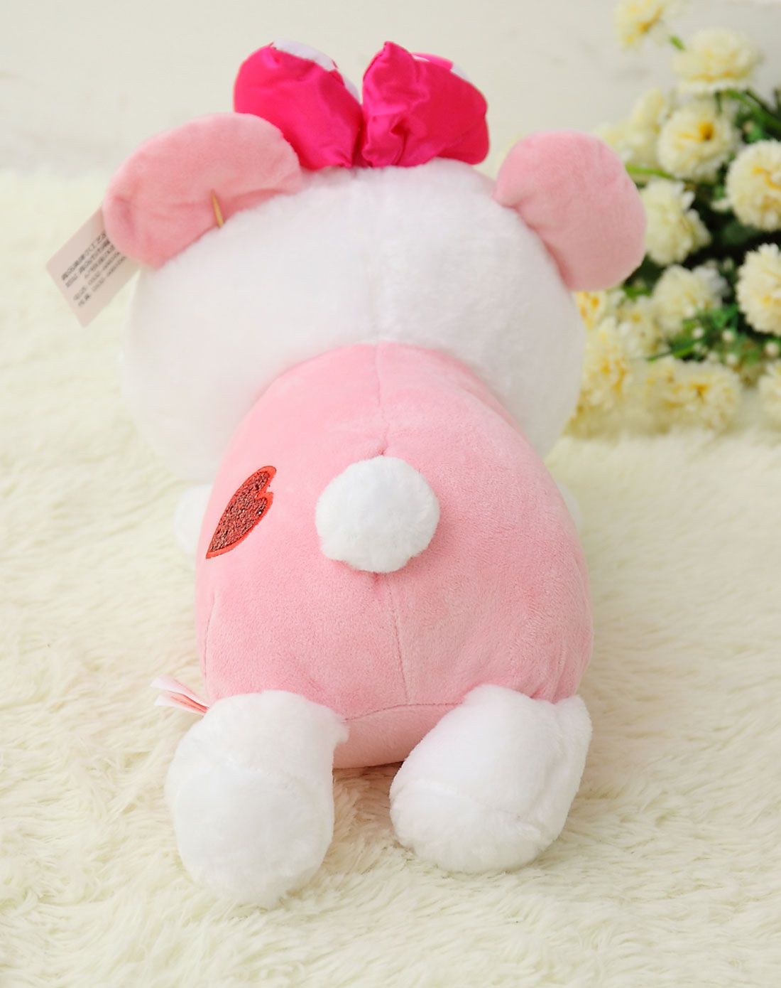趴式爱梦熊公仔 粉色12寸毛绒公仔30cm