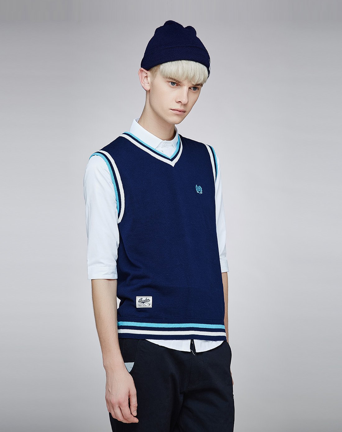 guuka原创设计师潮牌男装专场 男款英伦学院风针织背心