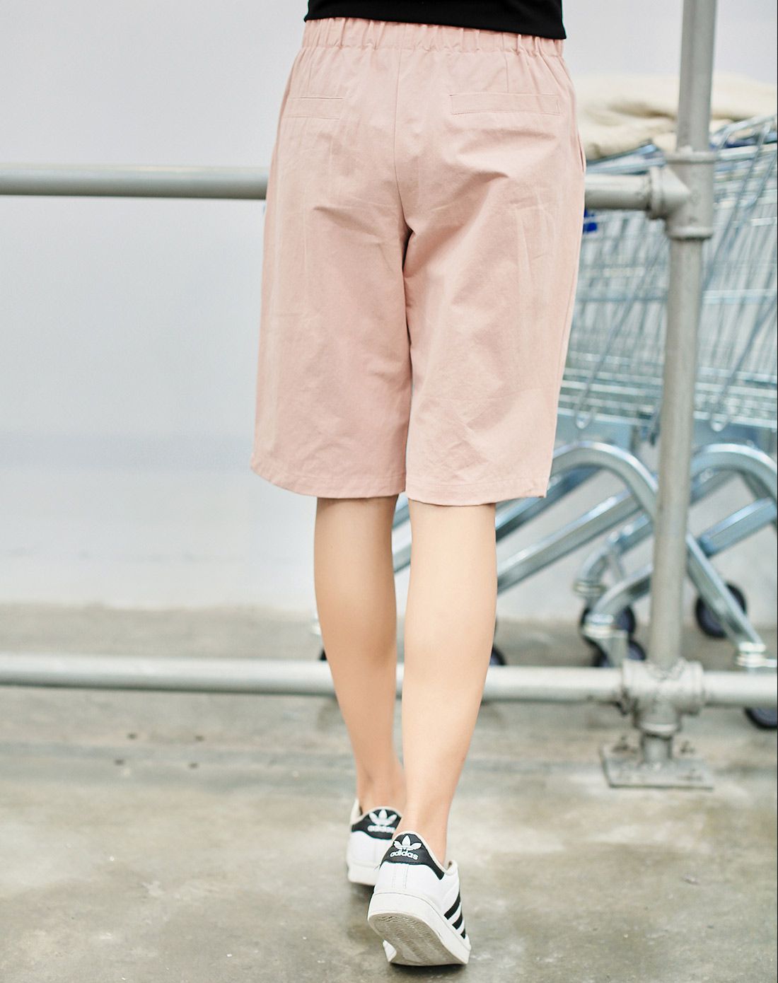 纯棉舒适 女款粉色五分短裤 简约活泼