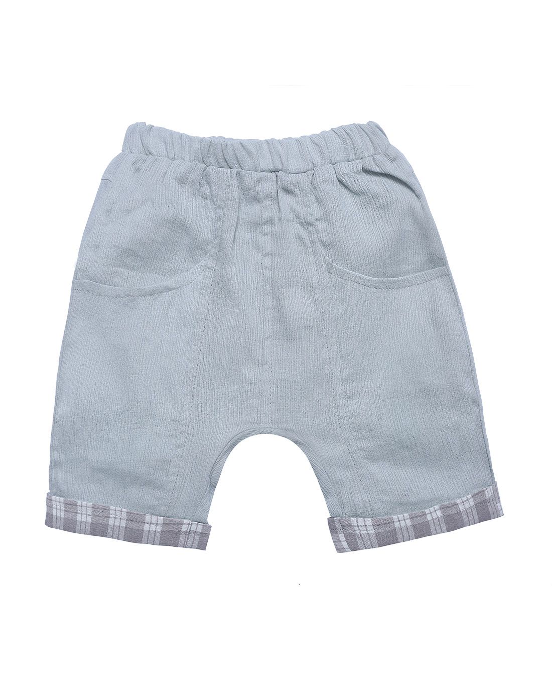 男童浅绿纯棉短裤