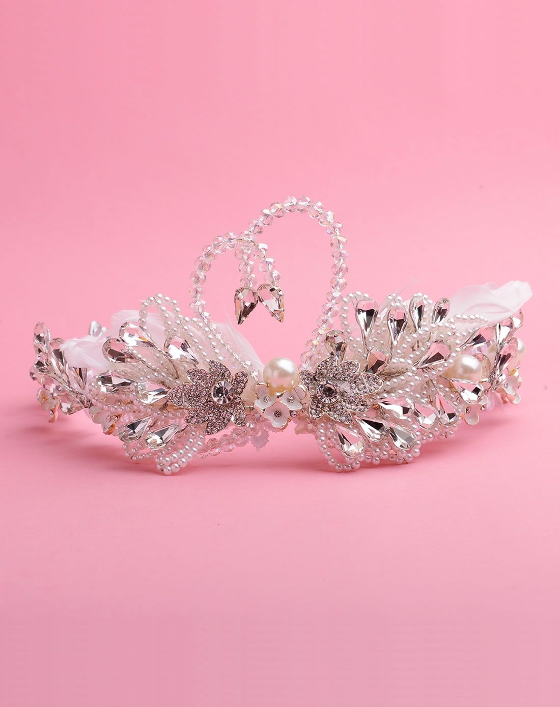 chimera 白天鹅 唯美羽毛皇冠发箍