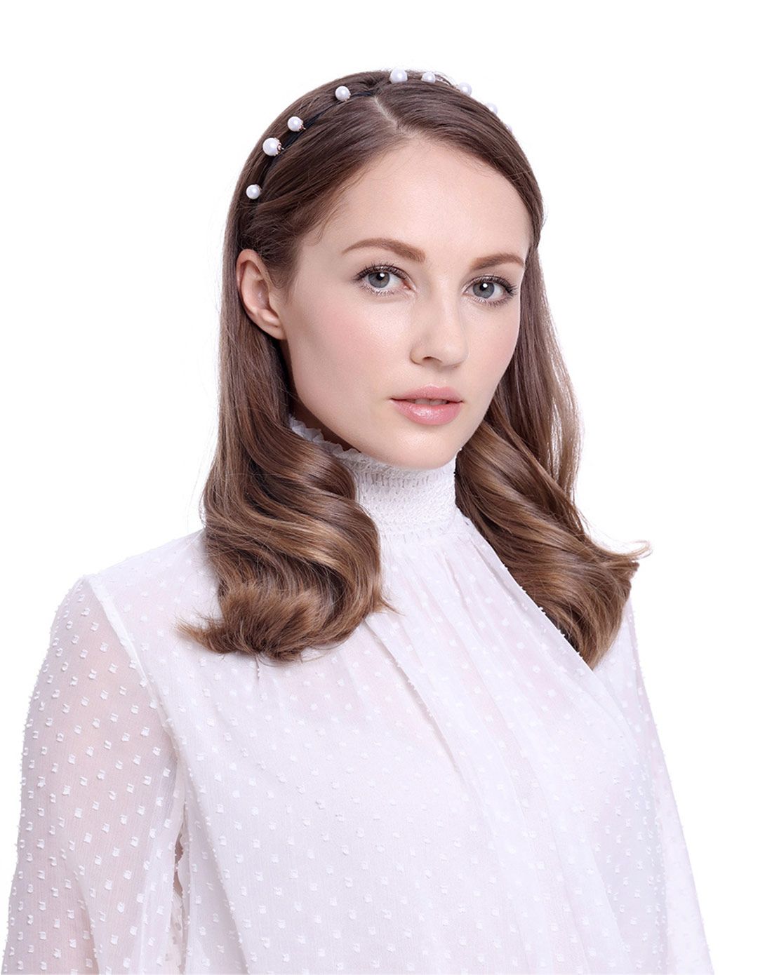 时尚仿贝壳珍珠细发带